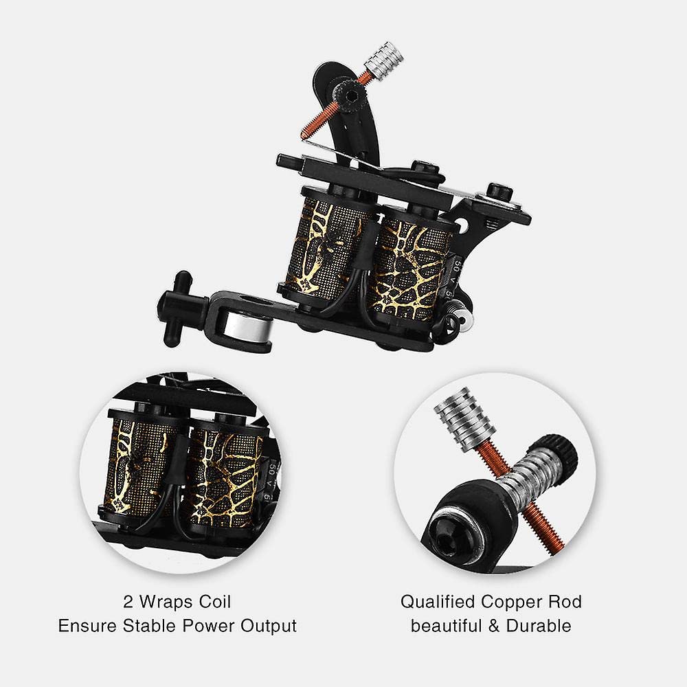Professional VASADIGITL Coil Tattoo Machine Gun - Tattoo Motor for Shading & Lining - Ideal for Beginners & Artists - Perfect for Studio Work & Home Tattoo Practice - Black
