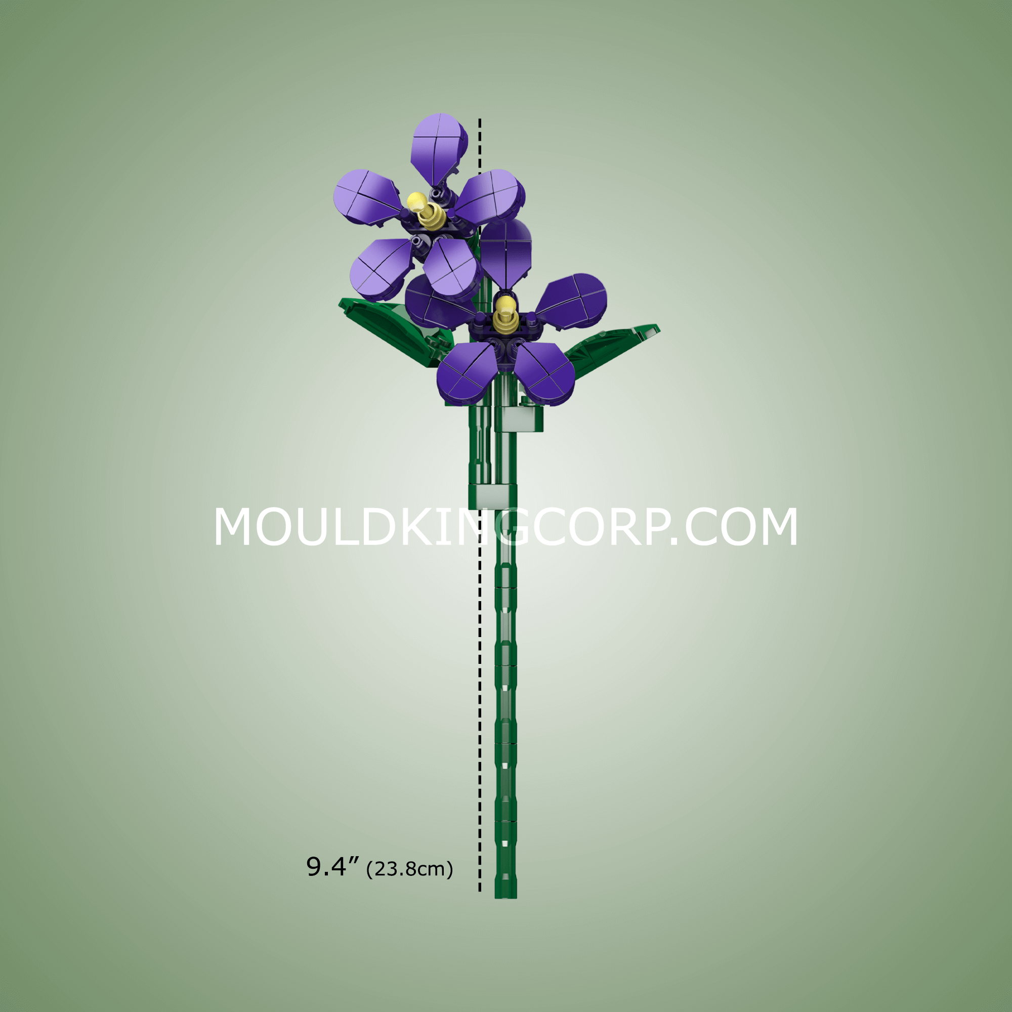 Mould King 24014 Artificial Violet Flower Building Blocks Set - 145 PCS Creative DIY Model Kit for Home Decor, Gift, and Office Display