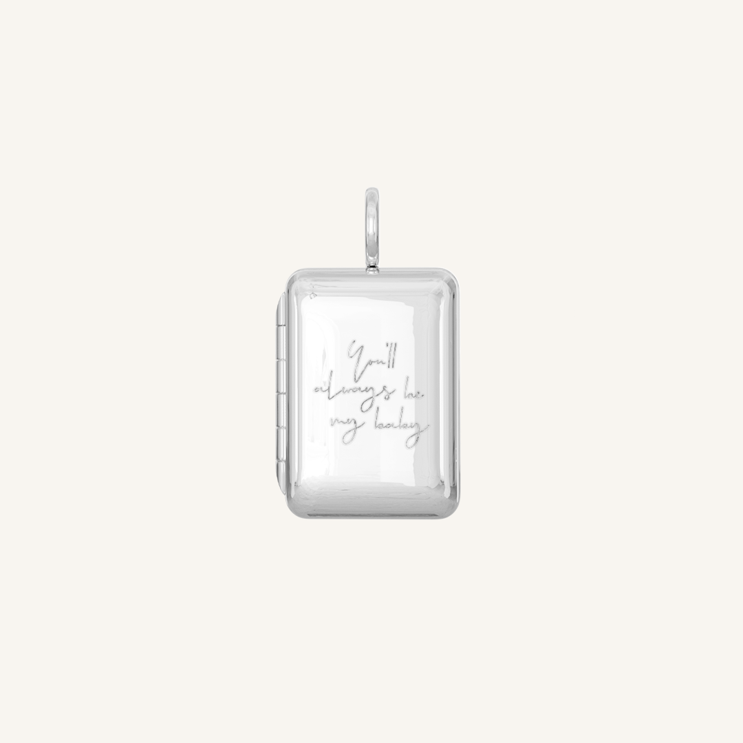 Etch Story Locket Necklace - Personalized Keepsake Jewelry for Moms | Engravable Heart Pendant for Mother's Day, Birthday & Baby Gifts | Perfect for New Moms, Baby Showers & Cherishing Memories