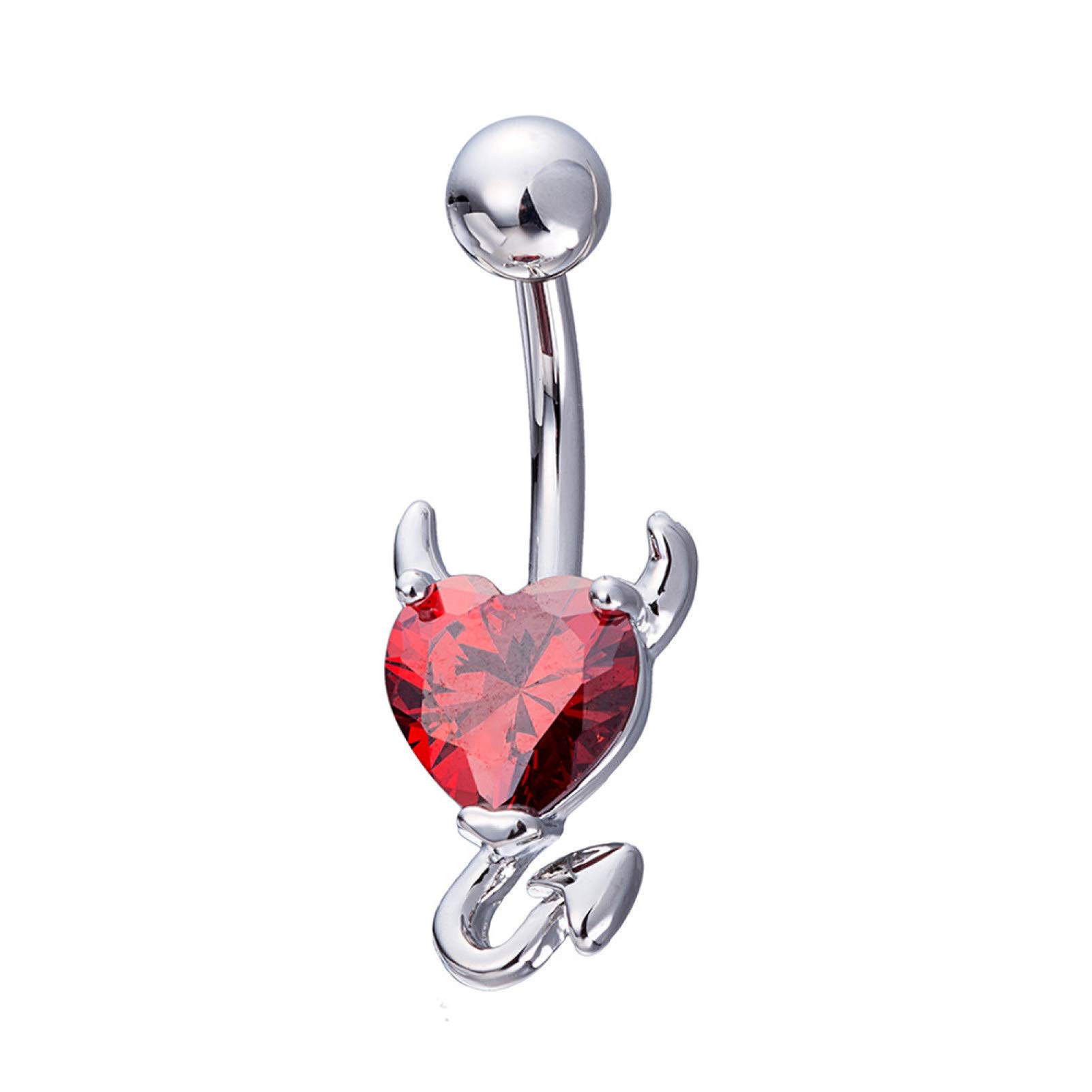 Fashionable Rhinestone Belly Button Ring - Body Piercing Jewelry for Women & Men, Valentine's Gift for Girlfriend or Boyfriend - Perfect for Parties, Beach & Everyday Wear