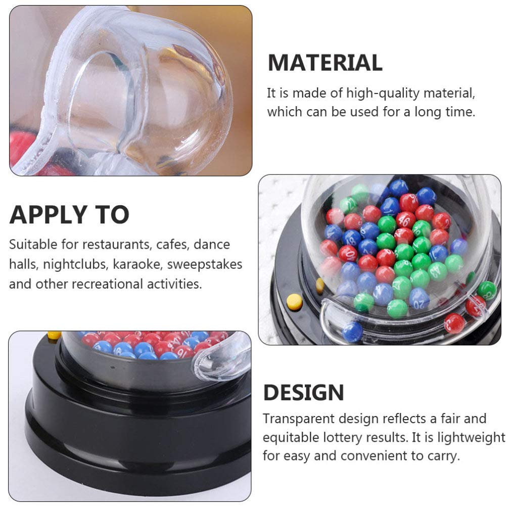 TOYANDONA Mini Electric Shake Lucky Ball Machine - Portable Bingo Cage Game with Balls for Lottery, Raffle & Number Picking - Perfect for Parties, Casino Nights & Fundraising Events