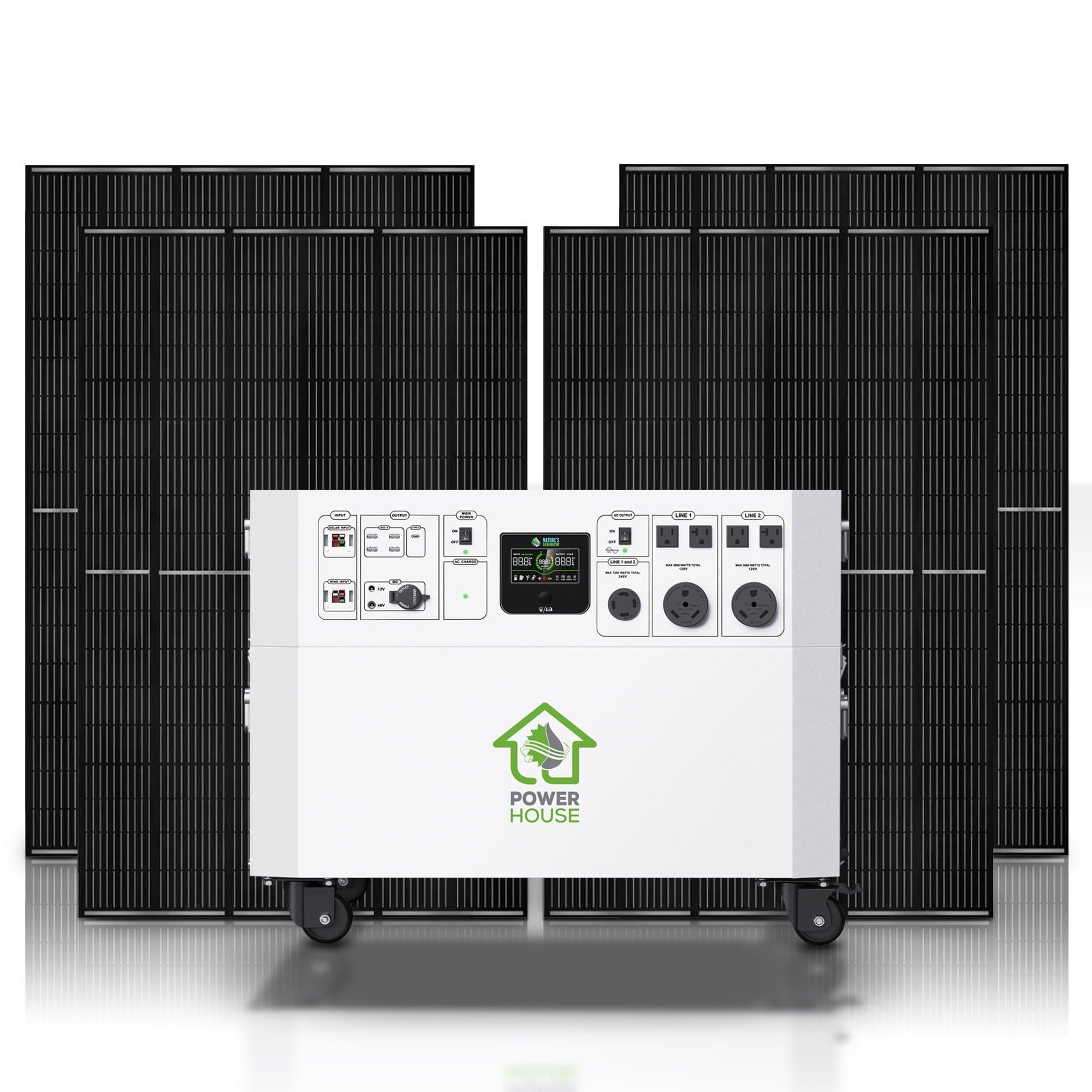 Nature's Generator Powerhouse Gold Plus System - Portable Solar Power Generator for Home, Camping & Emergency Backup - Reliable Off-Grid Energy Solution