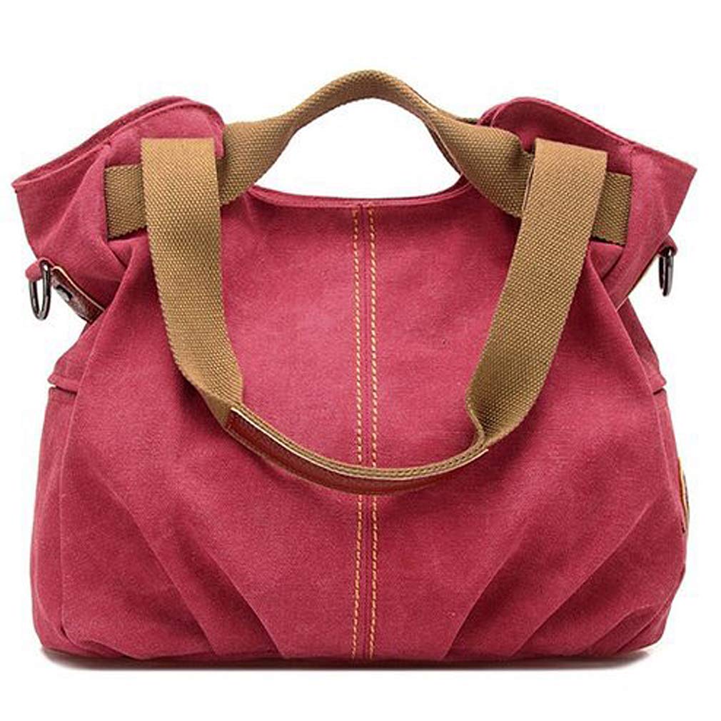 Coofig Women's Vintage Canvas Hobo Tote Bag - Retro Casual Shoulder Purse for Everyday Use, Bulk Pack (Perfect for Shopping, Work & Travel)