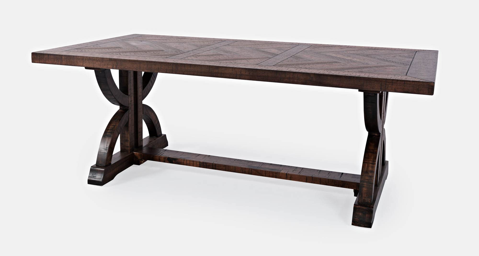 Jofran Inc. Fairview Rustic Trestle Coffee Table - Solid Wood Farmhouse Style Living Room Furniture for Home Decor | Perfect for Living Room, Lounge, or Office