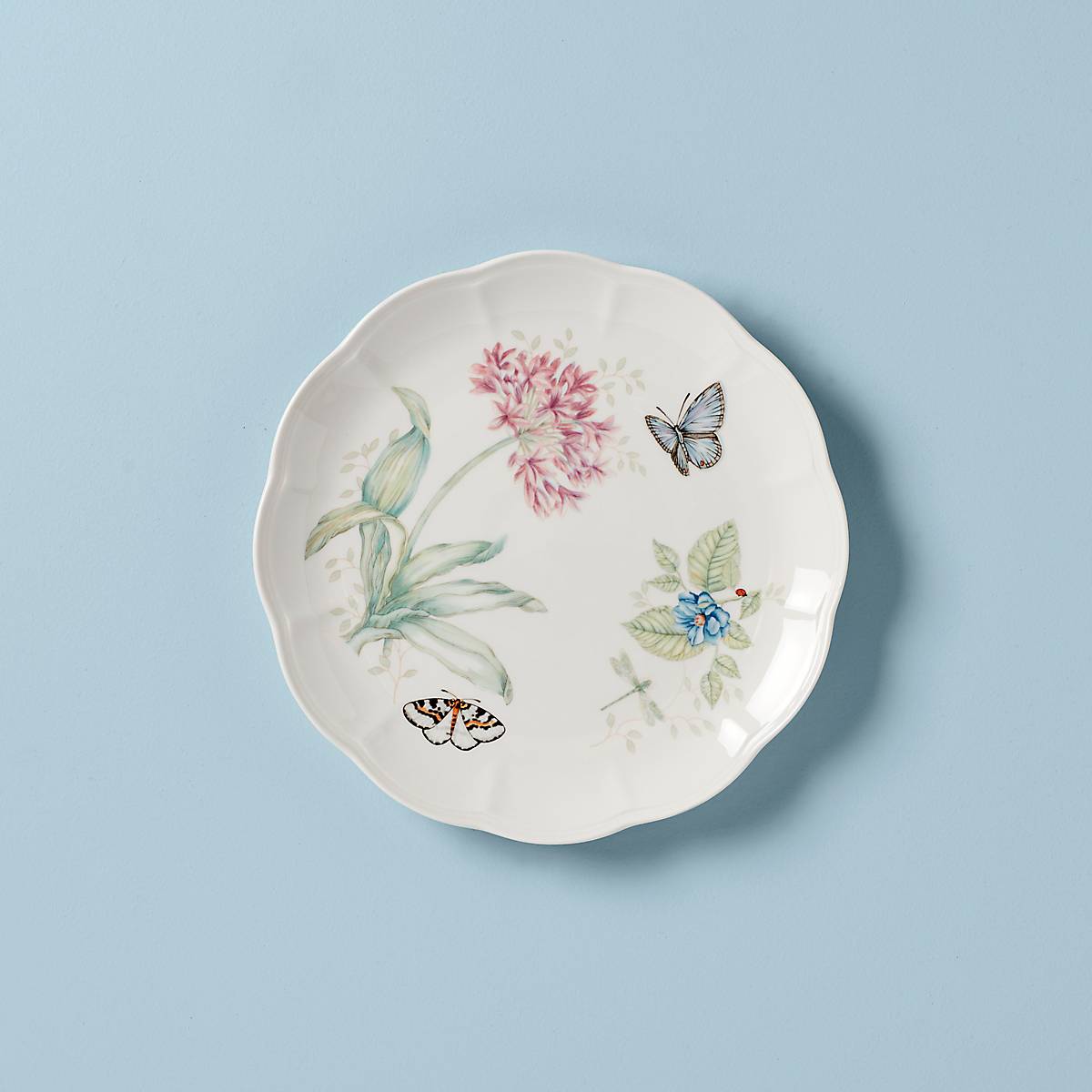 Butterfly Meadow Blue Butterfly Dinner Plate - Elegant Floral Design for Dining, Parties & Home Decor | Perfect for Weddings, Events & Everyday Use