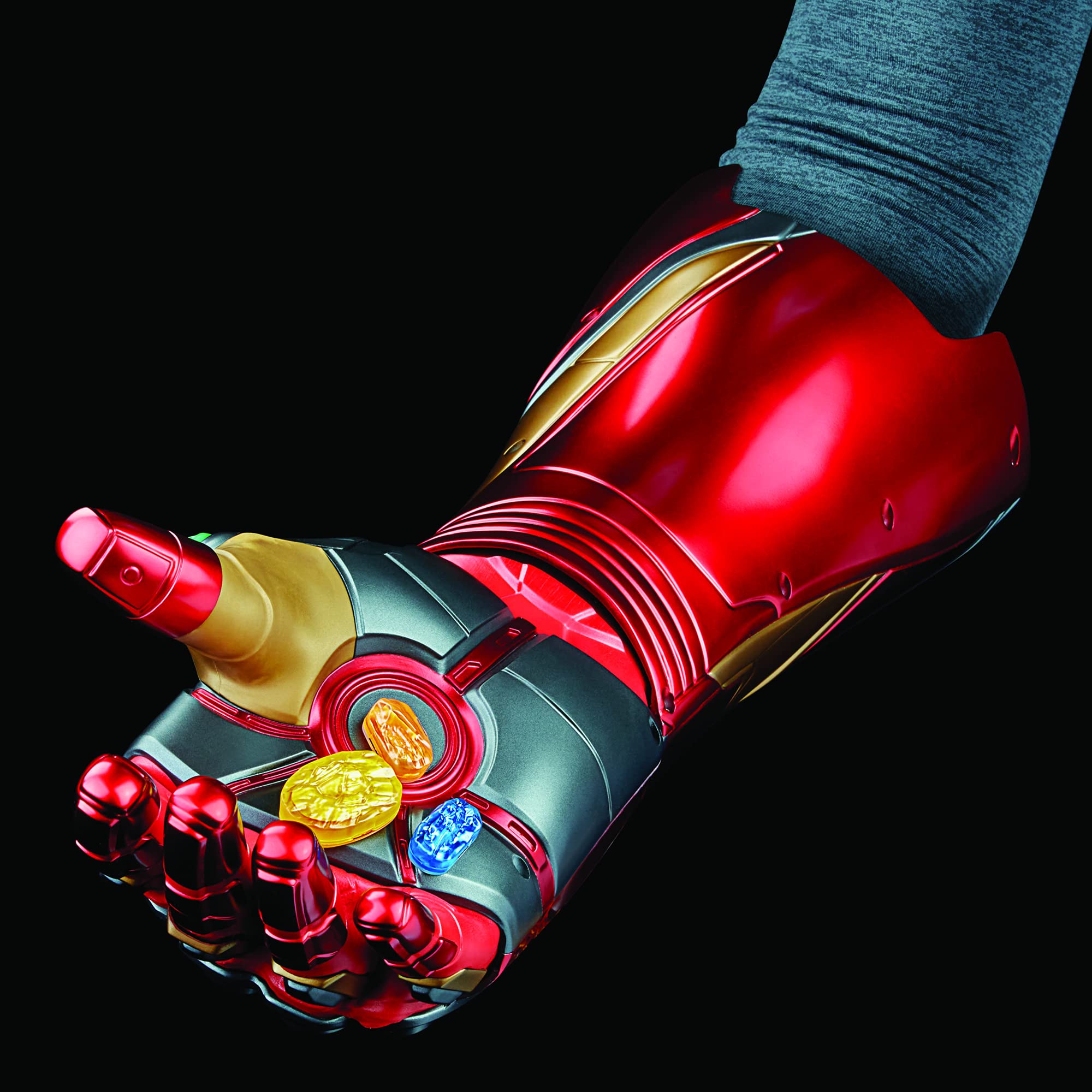 Marvel Legends Series Avengers Iron Man Nano Gauntlet - Electronic Light-Up Fist with Movie Sounds & Removable Infinity Stones | Collectible Action Figure for Marvel Fans & Gift for Superhero Lovers | Display for Home, Office or Cosplay