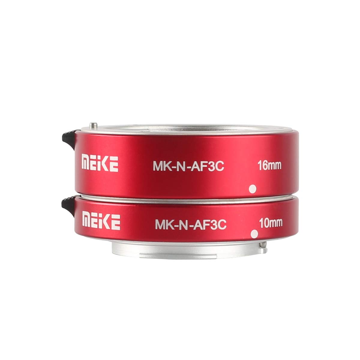MEKE MK-N-AF3C-RED All Metal Auto Focus Macro Extension Tube Adapter for Nikon N1-Mount Mirrorless Cameras (J1 J2 J3 V1 V2) - Perfect for Close-Up Photography, Product Shots & Macro Shooting