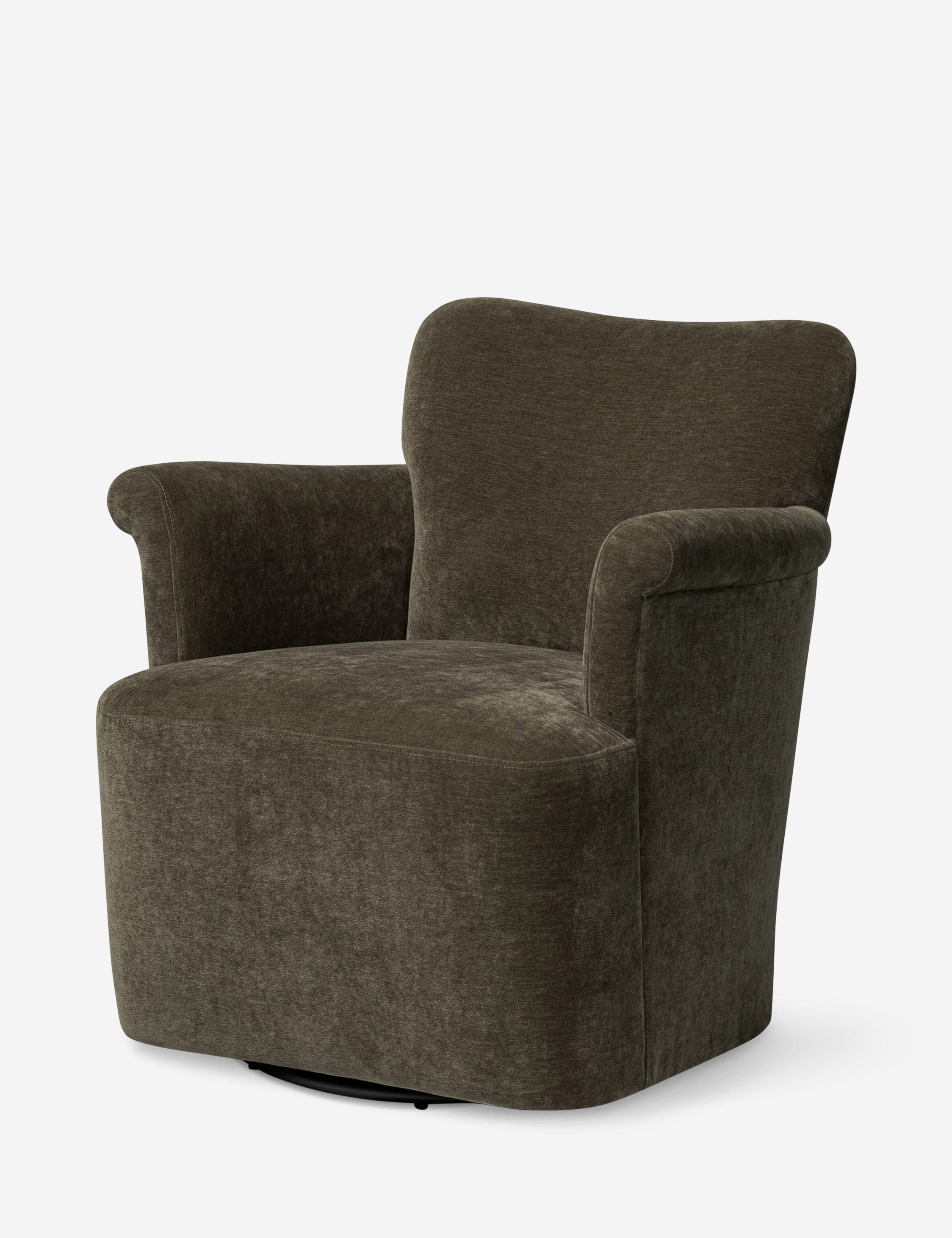 Amber Lewis x Four Hands Camellia Swivel Chair - Modern Rotating Accent Chair for Living Room, Bedroom, or Office