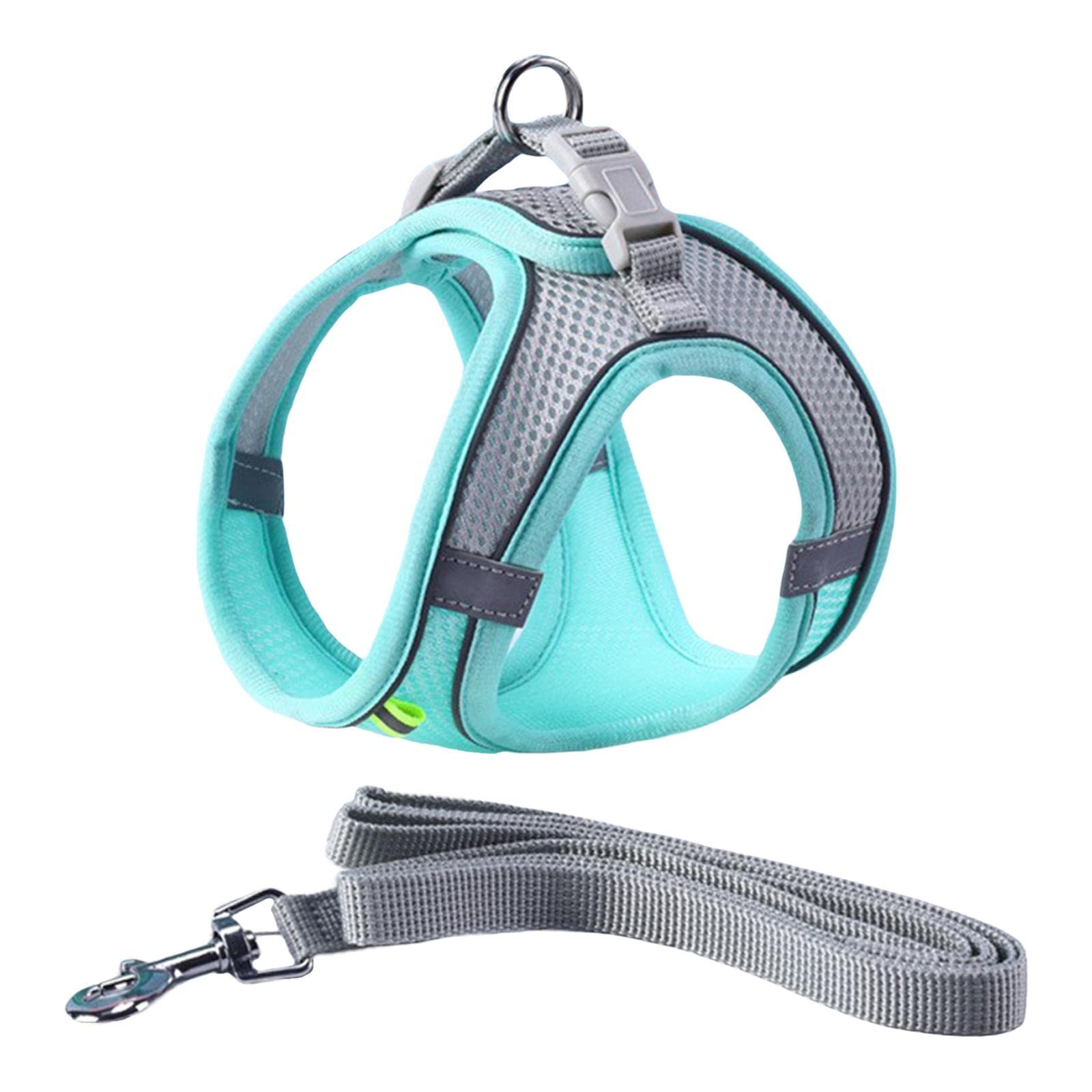 Adjustable Dog Harness with Leash Set - Comfortable Mesh Puppy Harness for Small, Medium & Large Dogs - Reflective for Night Walking - Perfect for Daily Walks, Jogging & Outdoor Adventures