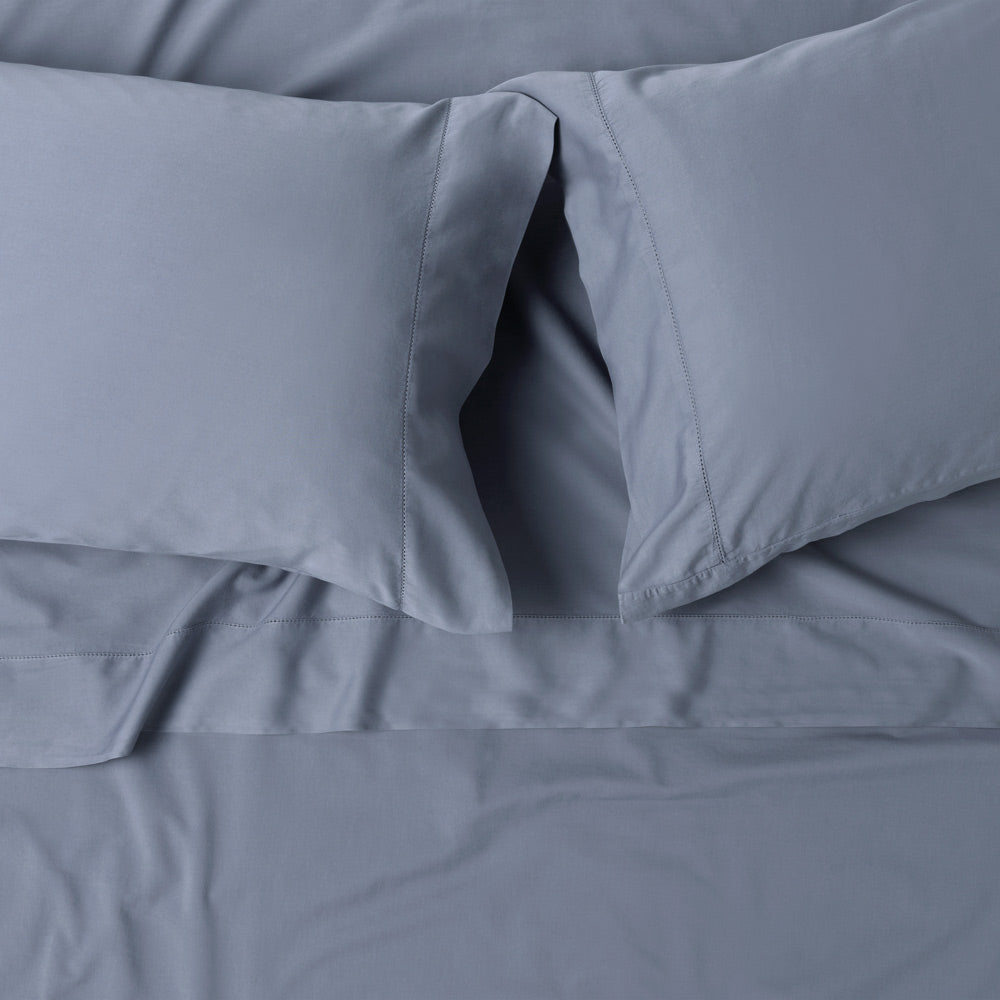 Soft & Breathable Cotton Sateen Pillowcases - Queen Size Set of 2 - Luxury Bedding for Better Sleep - Perfect for Home, Hotel, and Travel Use