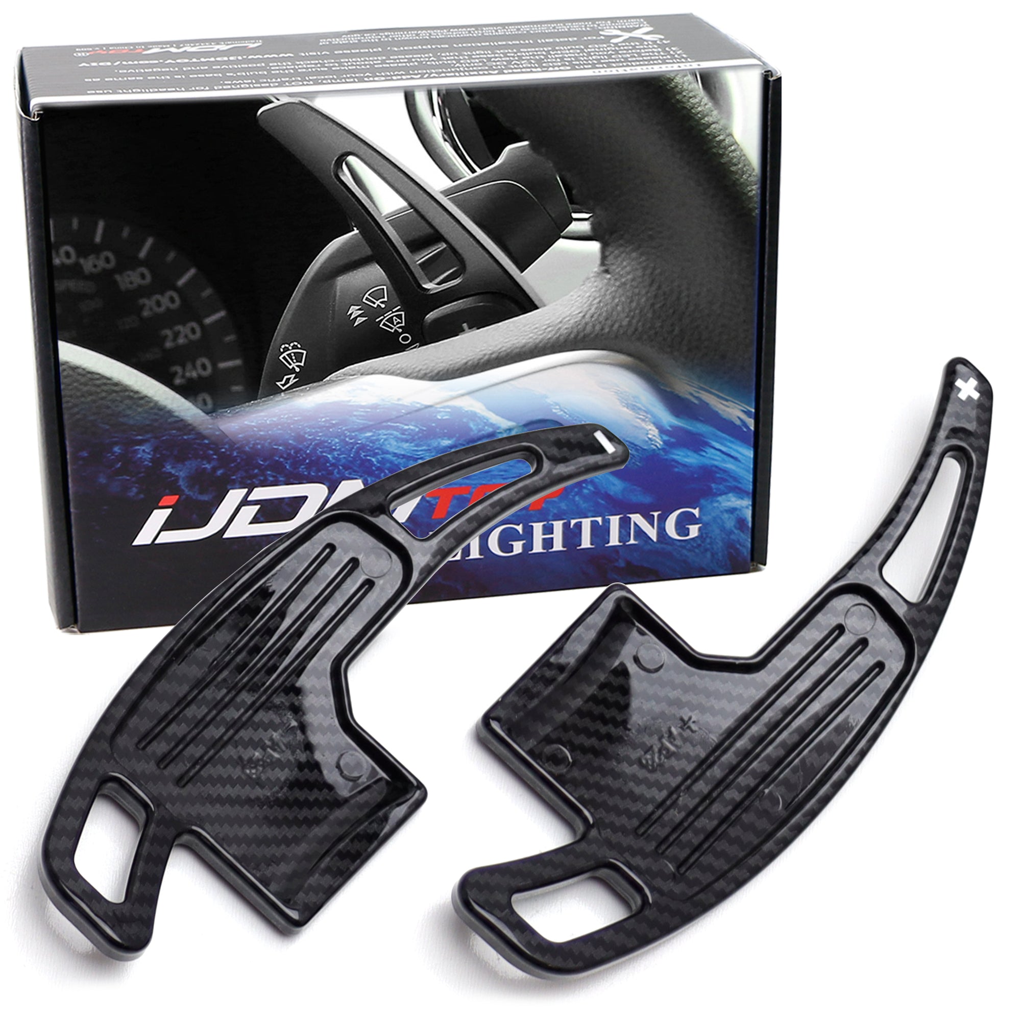 Carbon Fiber Steering Wheel Paddle Shifters for Ford Mustang 2015-2023 - Upgrade Your Ride with Sporty Shifting & Enhanced Driving Experience (Perfect for Racing, Track Days & Performance Driving)