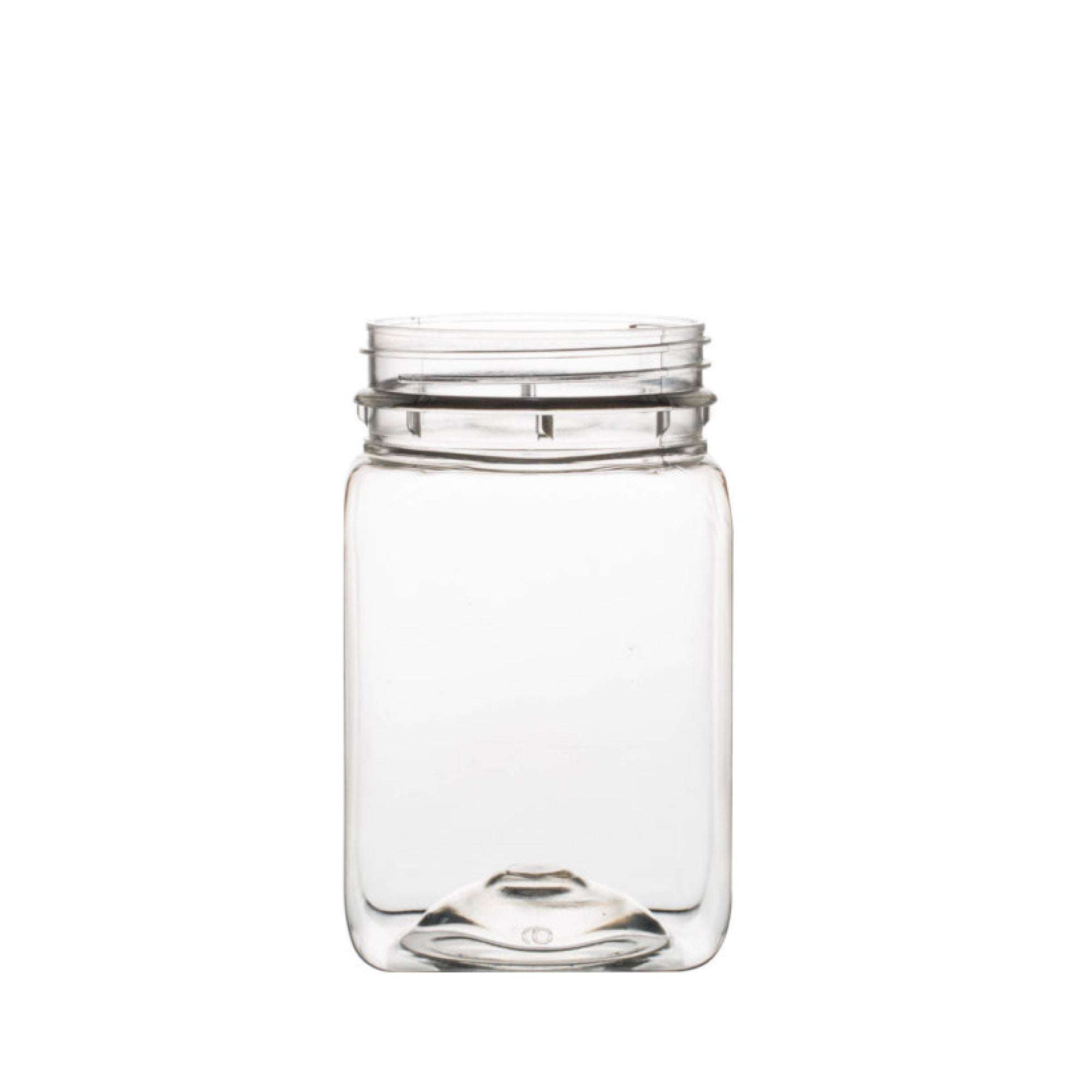 10-Pack 250g Square Clear Plastic Honey Jars with Lids - Food Grade BPA-Free Containers for Honey, Jam, Syrup & DIY Crafts - Perfect for Home Kitchen, Beekeeping & Gift Packaging