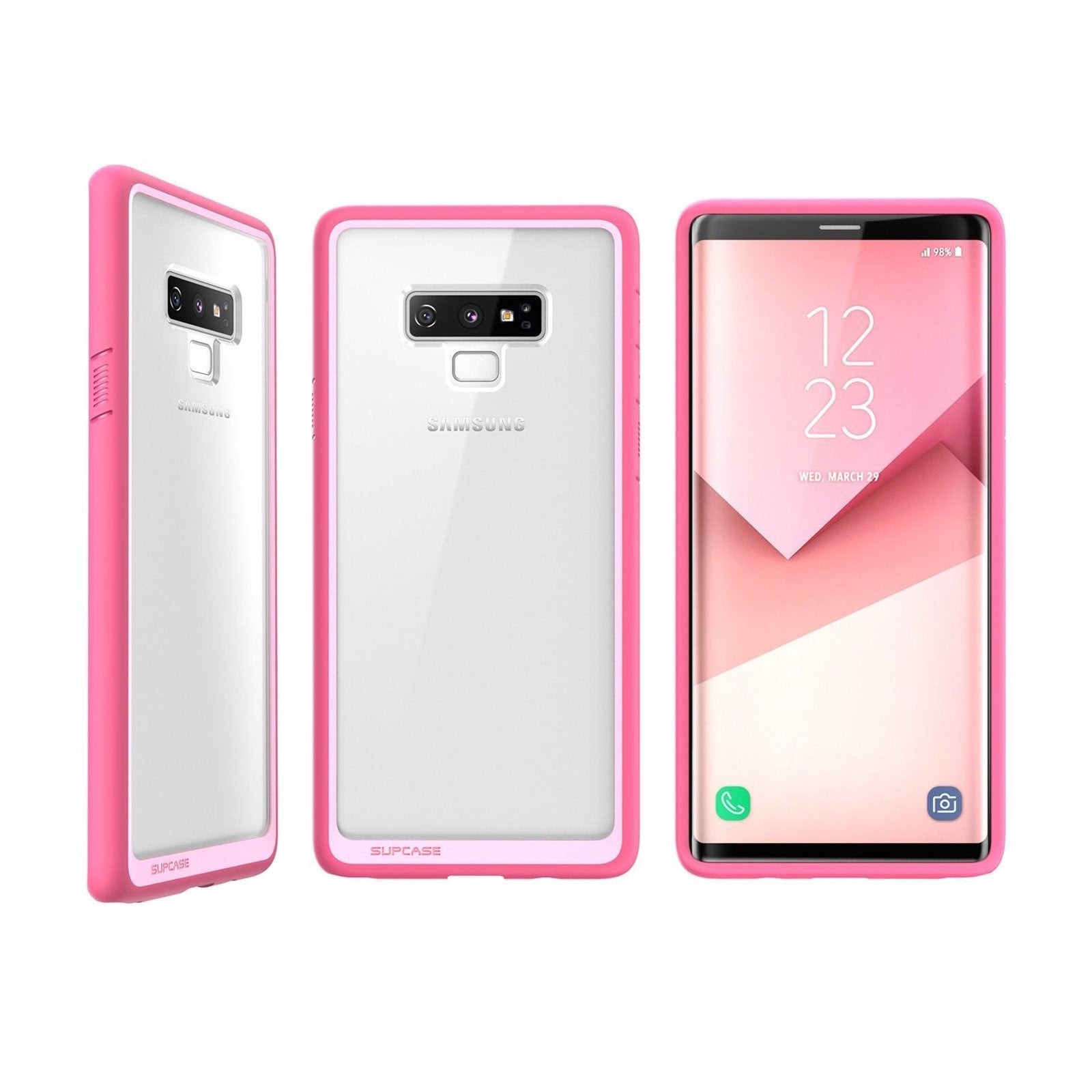 Samsung Galaxy Note 9 Unicorn Beetle Style Slim Clear Protective Phone Case - Pink | Shockproof & Scratch Resistant Cover for Everyday Use, Work & Travel