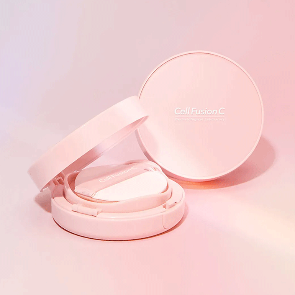 Cell Fusion C Toning Sun Cushion SPF 50+ PA++++ - 13g Original & Refill Set | Korean Sunscreen Cushion for Brightening & UV Protection | Perfect for Daily Use, Travel & On-the-Go Touch Ups