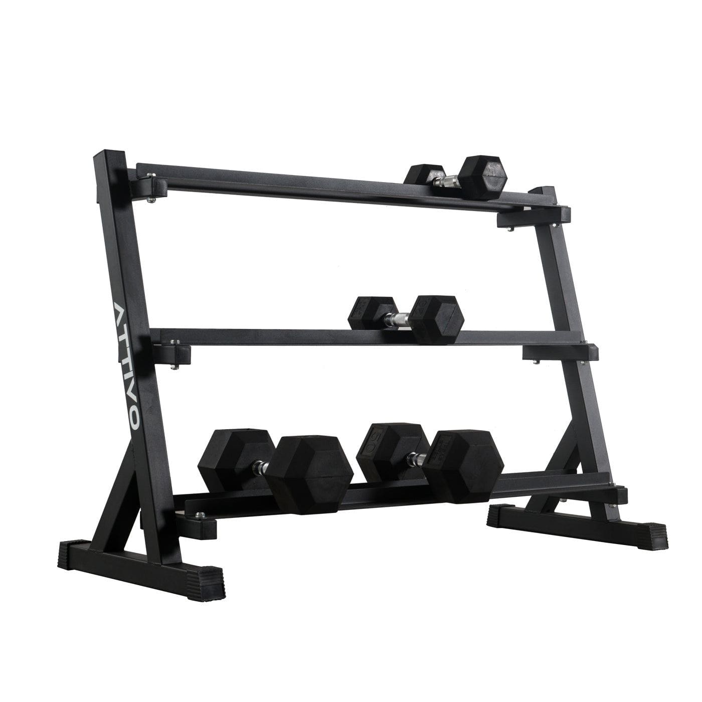 ATTIVO 3-Tier Heavy Duty Dumbbell Rack - 400KG Weight Capacity for Home Gym & Fitness Training