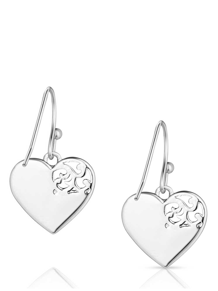 Montana Silversmiths ER5818 Women's Love for Texas Sterling Silver Earrings - Perfect for Western Fashion, Cowgirl Style & Texan Pride Gifts