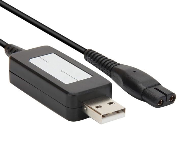 Philips One Blade Replacement Charger 4.3V USB Charging Cable - Compatible with Philips Norelco OneBlade QP2520, QP2620, A00390, QG3320, RQ320, RQ328, RQ330, RQ331, RQ338, RQ350 & Series 1000 - Perfect for Travel, Gym & Home Grooming