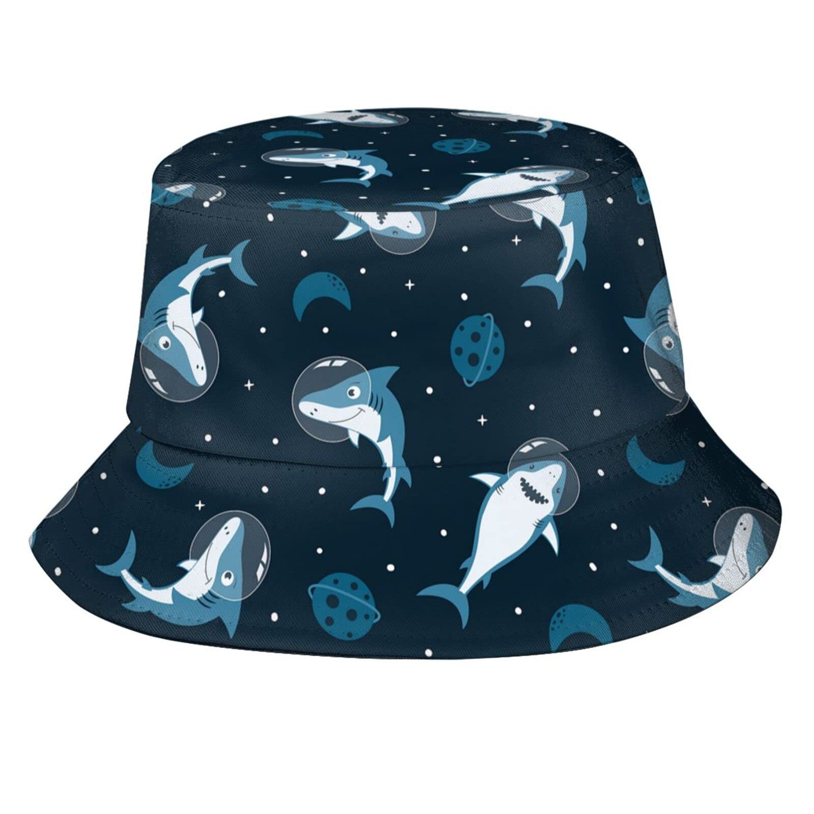 Ocean Sea Animal Shark Bucket Hat for Men & Women - Adjustable Sun Protection Hat for Beach, Fishing, Golf & Outdoor Activities - Trendy Unisex Bucket Cap for Teens & Adults