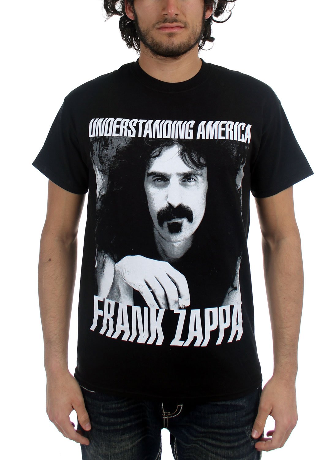 Frank Zappa Men's Understanding America Graphic T-Shirt - Black Cotton Vintage Band Tee for Music Fans & Concert Goers - Perfect for Casual Wear, Concerts, and Rock Music Events