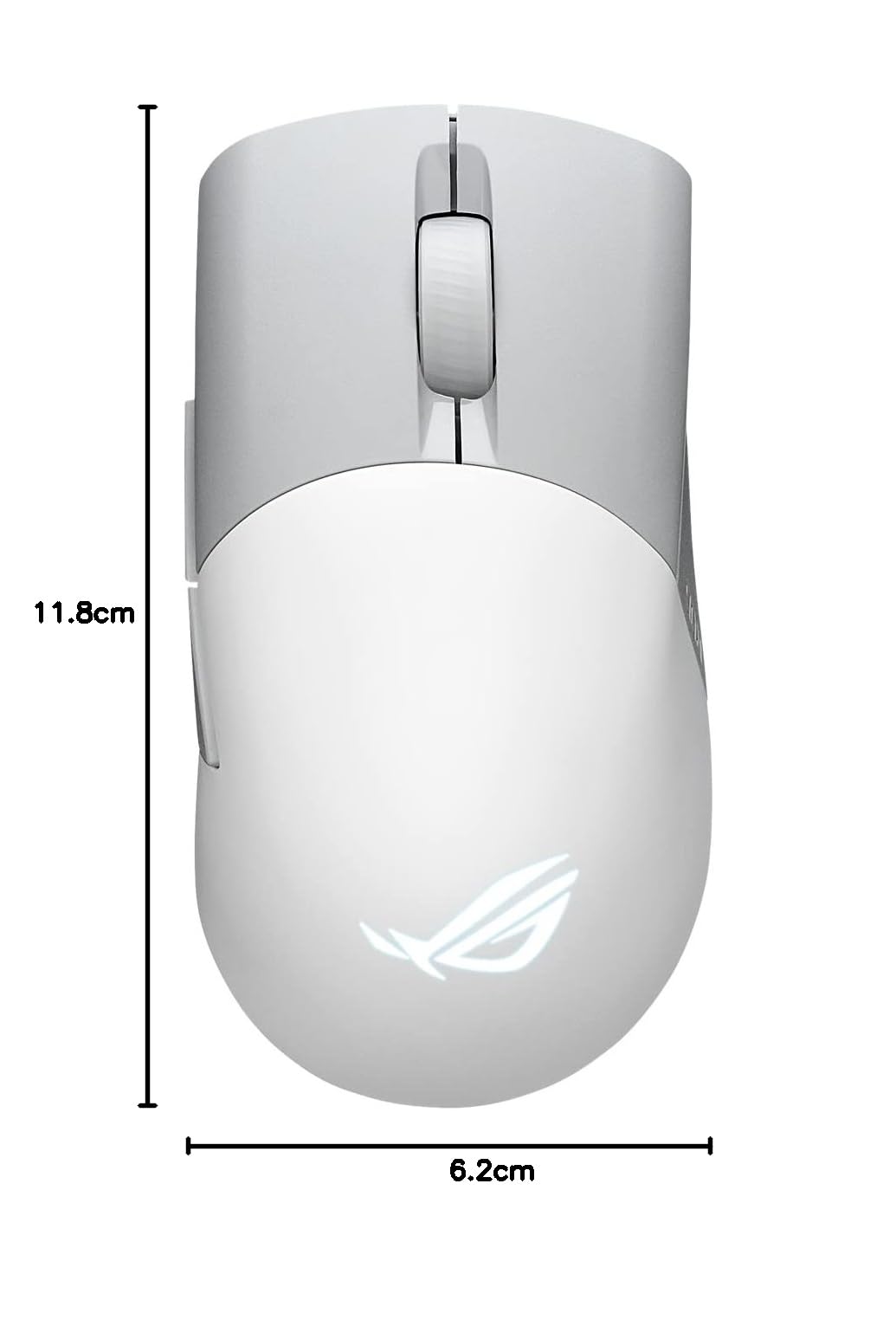 ASUS ROG Keris Wireless AimPoint White RGB Gaming Mouse - 36,000 DPI Optical Sensor, ROG Micro Switches, 2.4GHz RF & Bluetooth, 5 Programmable Buttons - Perfect for FPS, MOBA & Esports Gaming