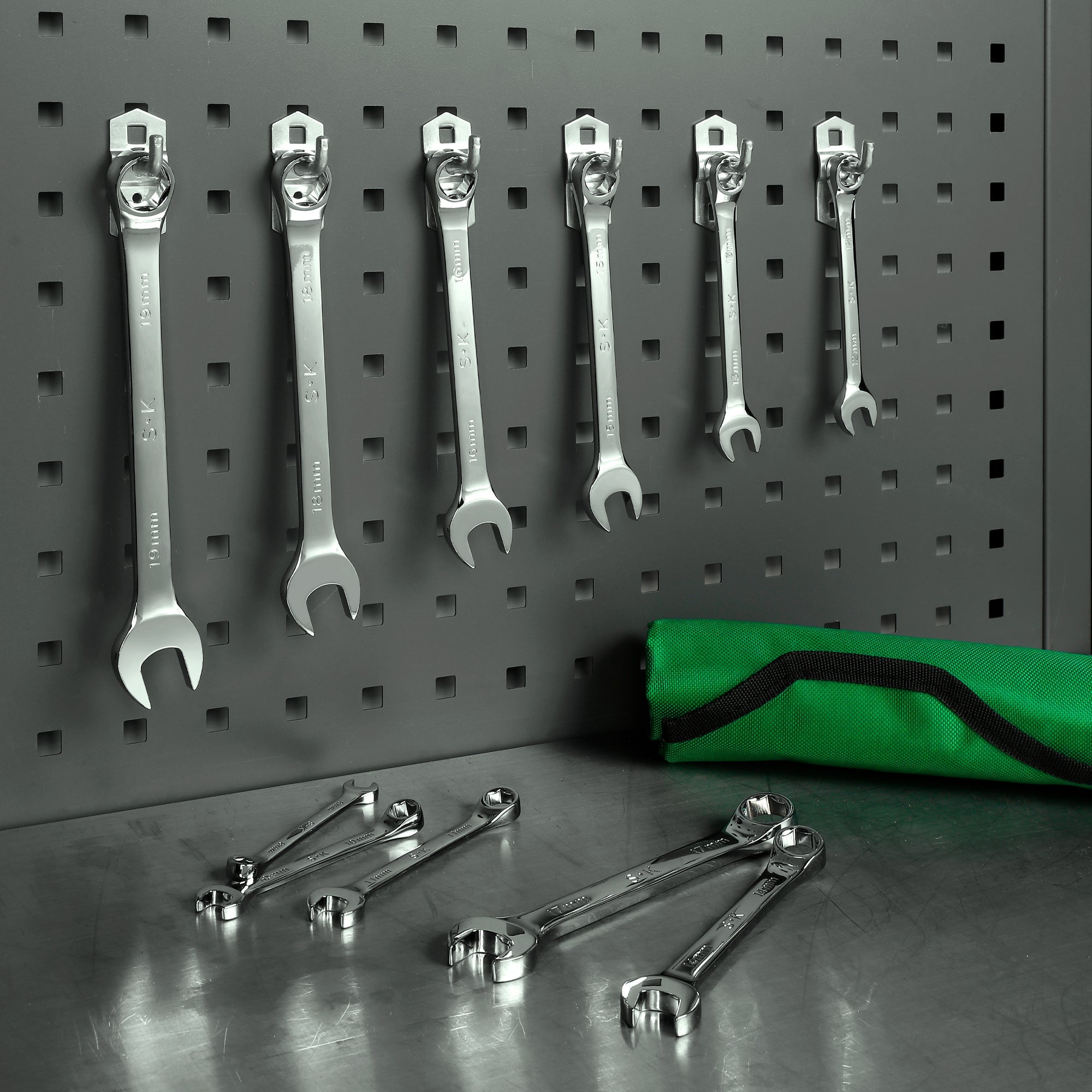 11-Piece 6-Point Metric SuperKrome® Combination Wrench Set - Professional Grade Tools for Automotive Repair, Machinery Maintenance & DIY Projects