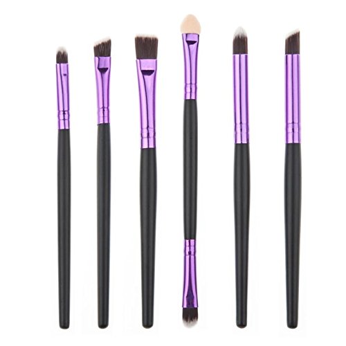 6Pcs Professional Makeup Brush Set - Eyebrow, Eyeshadow, Foundation & Lip Brush Kit for Flawless Beauty | Perfect for Daily Makeup, Travel & Professional Use