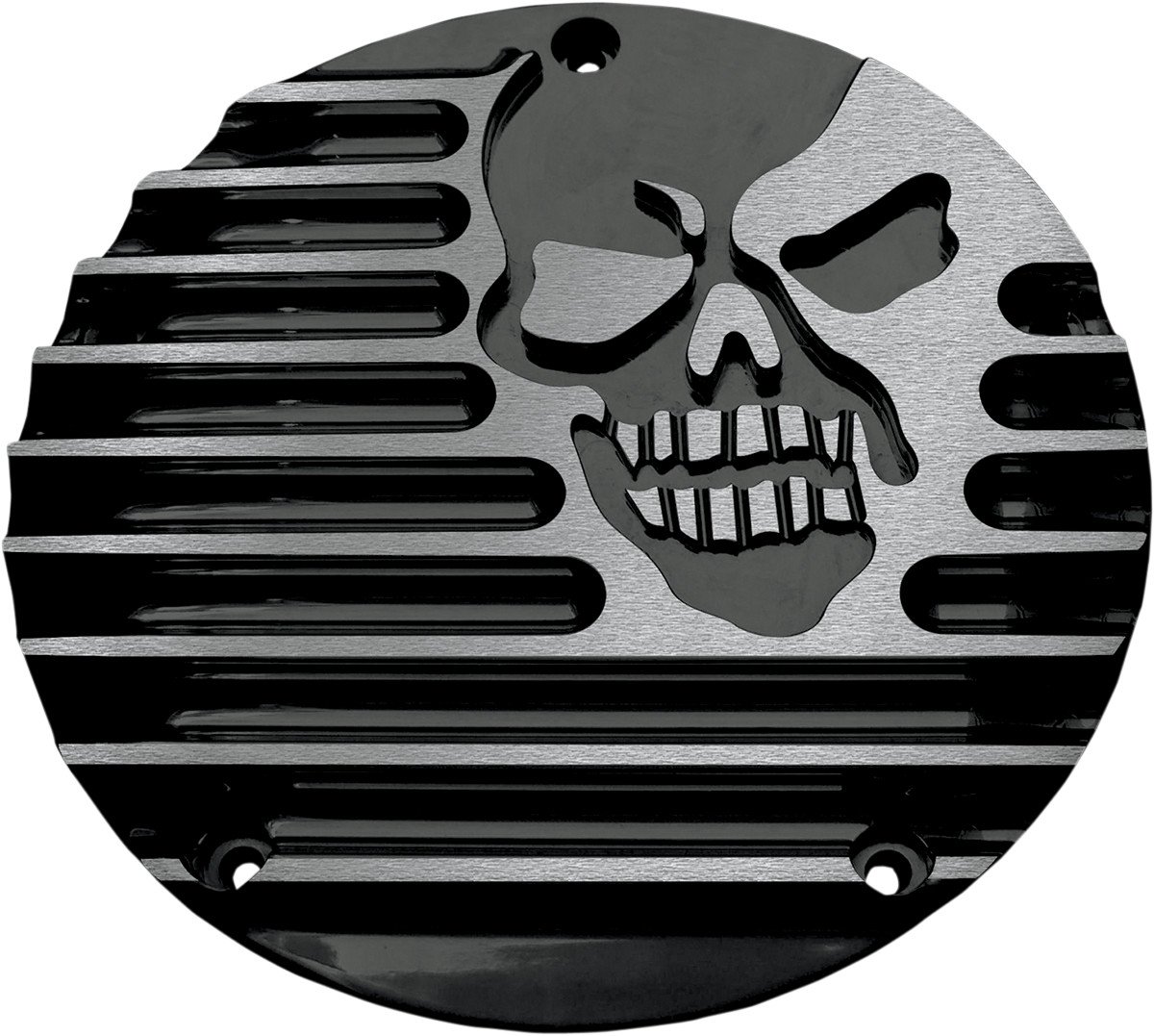 Machine Head Black Derby Cover C1074-B for Harley Davidson Motorcycles - Perfect for Custom Bike Builds and Engine Protection