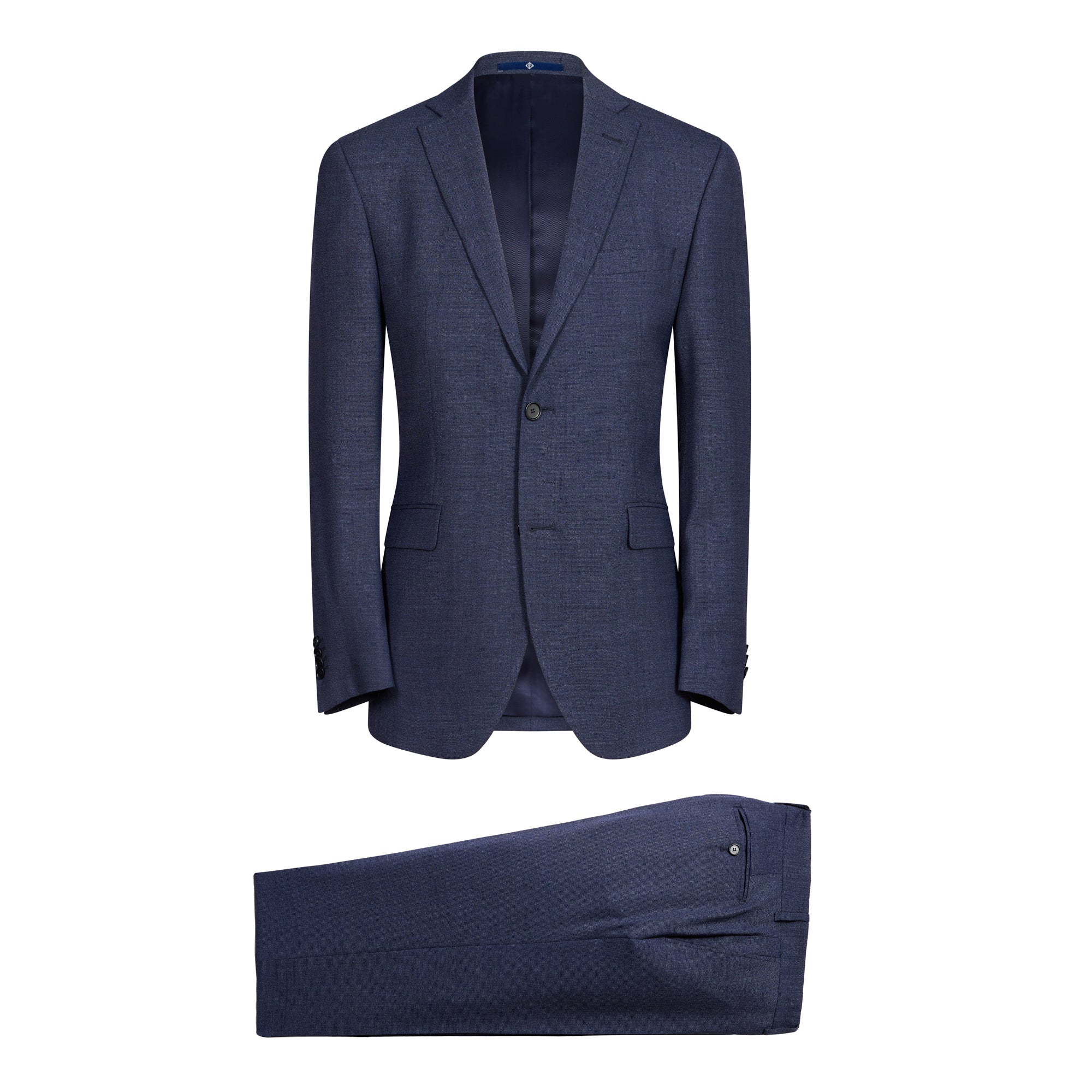 Premium HENRY Single Breasted Notch Lapel Wool Business Suit for Men - Navy Blue - Perfect for Office, Interviews & Formal Events