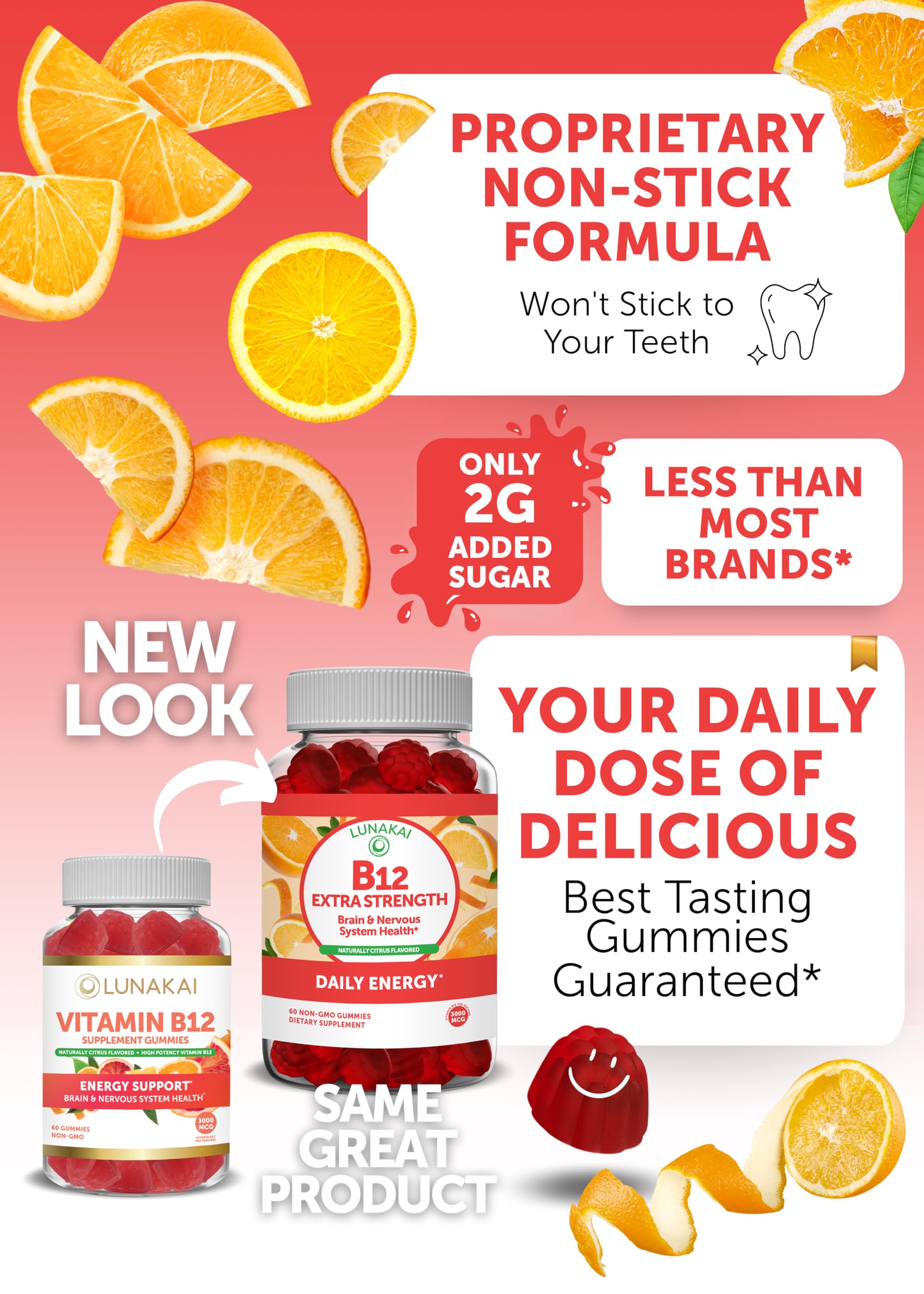 Lunakai Biotin and Vitamin B12 Gummies Bundle - Hair, Skin, and Nails Growth Supplement with Vitamin C & E - Non-GMO Vegan Gummies for Energy Support, Bone Health - 30 Day Supply - Perfect for Daily Wellness & Beauty Routine