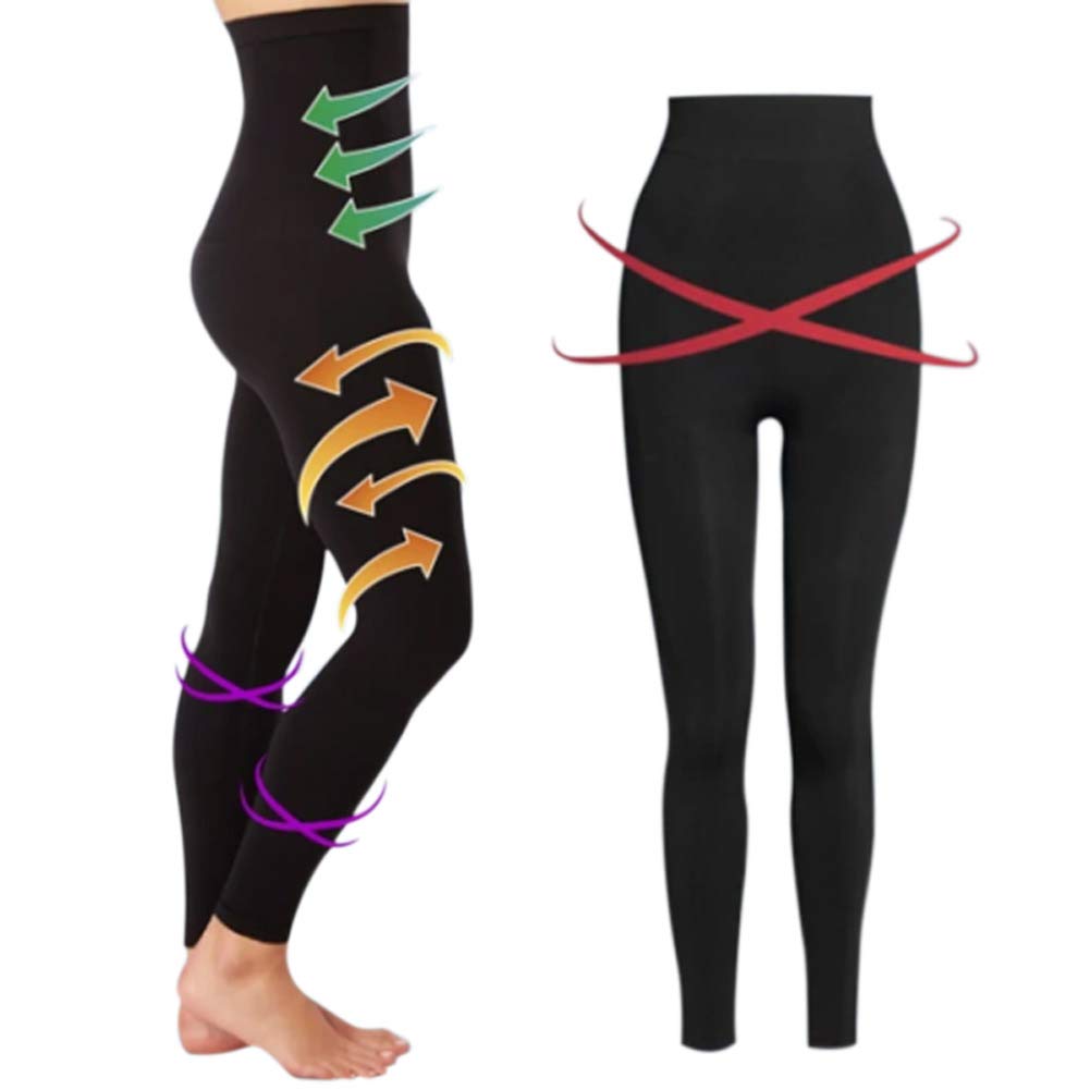 Sumerlly Women's Slimming Leggings - Waist Trainer High Waist Tummy Control Shapewear for Sleeping & Beauty - Leg Shaper Hip Lift Pants for Workout, Yoga & Daily Wear