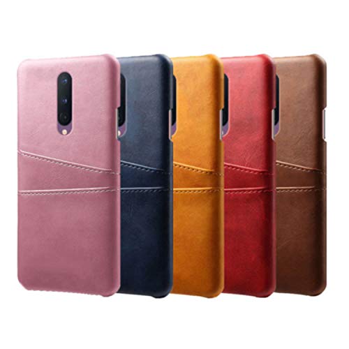 Premium PU Leather Ultra Slim Shockproof OnePlus 8 Phone Case with Card Slot Holder - Durable Protective Cover for OnePlus 8 (Brown) | Perfect for Daily Use, Travel & Business Meetings