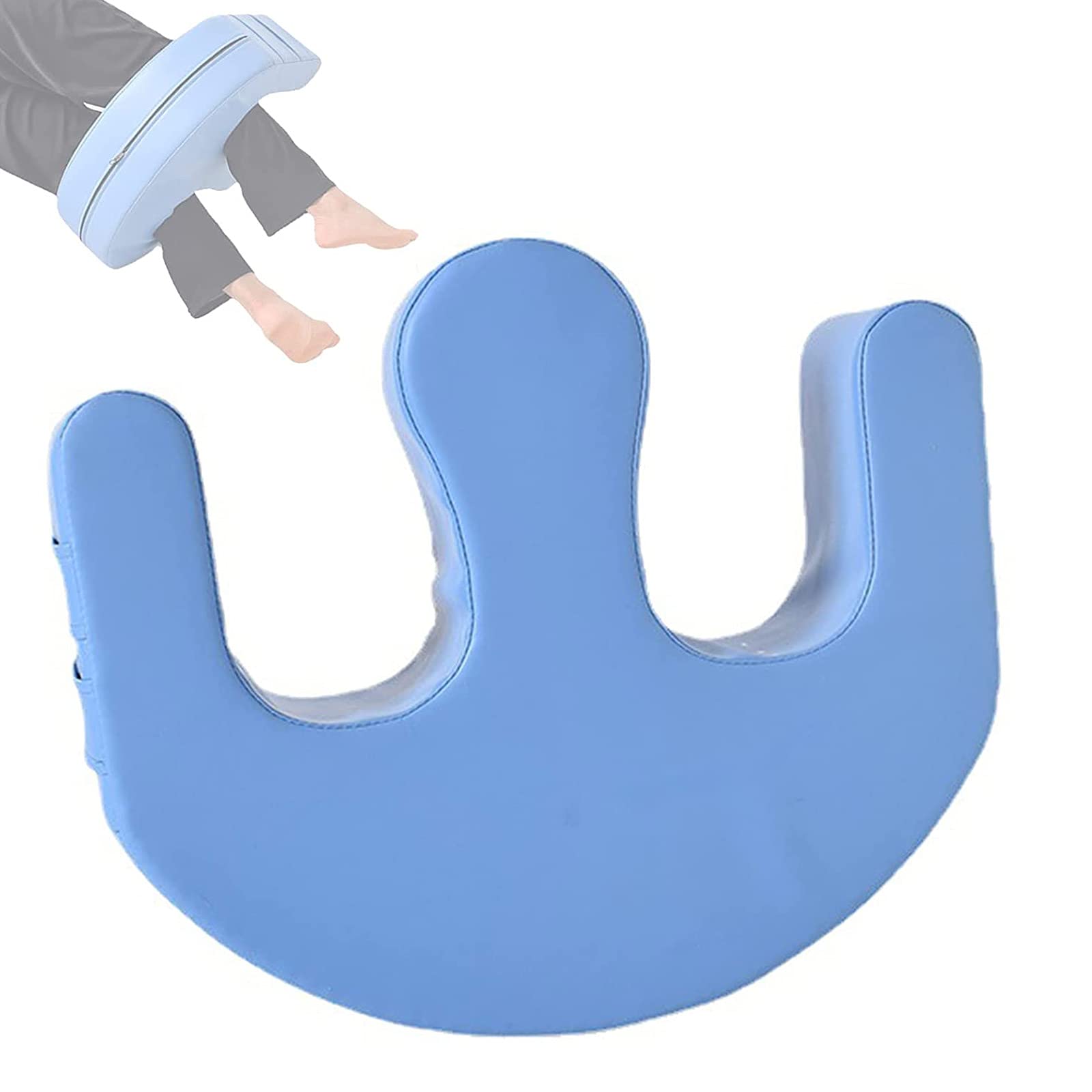 **ZYQDRZ Leg Elevation Pillow - Adjustable Height, Waterproof PU Leather, Anti-Decubitus Cushion for Bedridden & Elderly Care - Post-Surgery Recovery & Pressure Relief (Blue)**    *(Use Case: Ideal for post-surgery recovery, pressure ulcer prevention, and comfortable leg support for elderly or bedridden patients at home or in healthcare facilities.)*