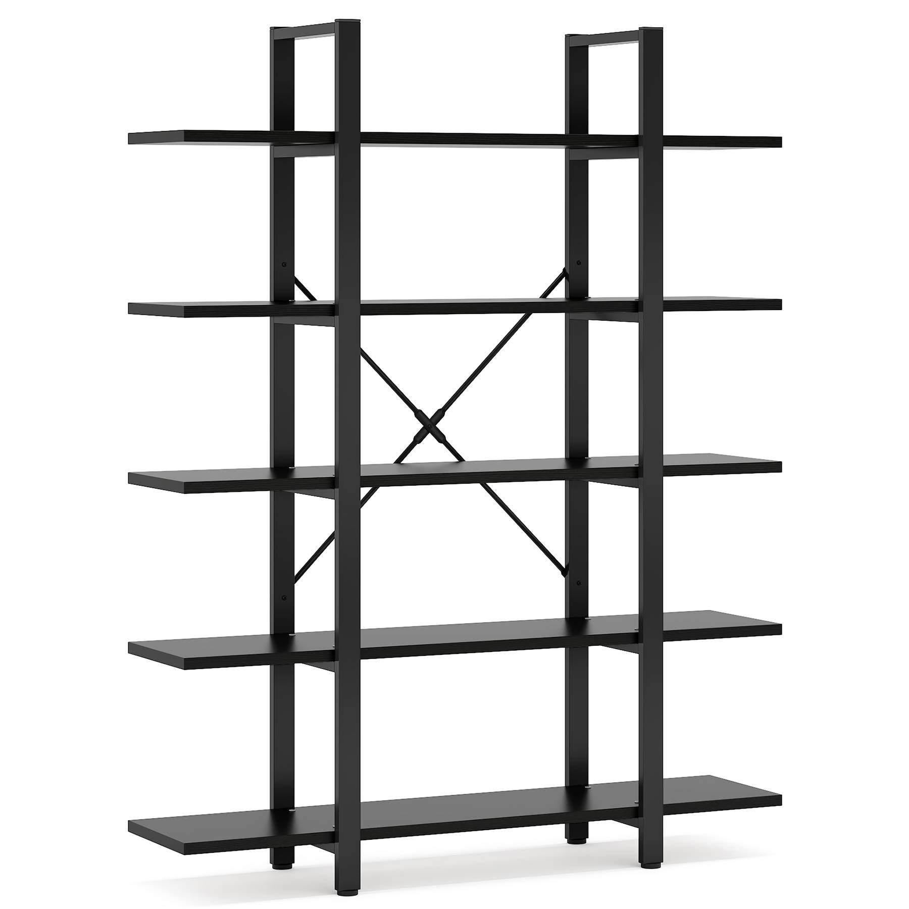 5 Tier Bookshelf - Open Etagere Bookcase with Storage Display Rack for Home Office, Living Room & Bedroom Organization
