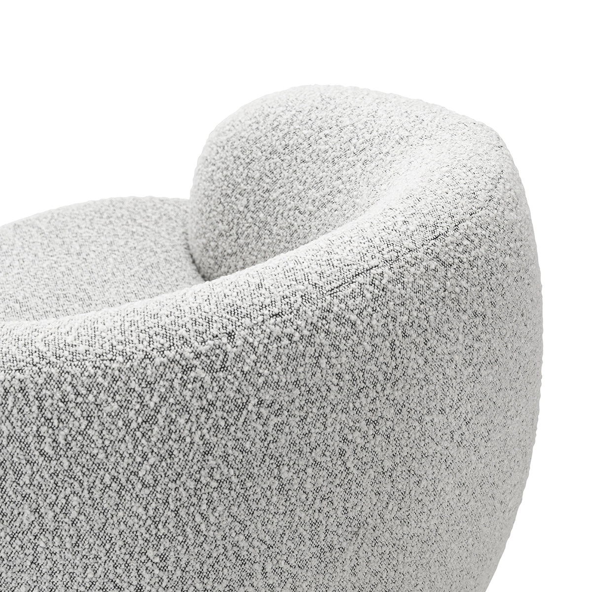 Elise Boucle Swivel Armchair - Modern Velvet Accent Chair for Living Room, Bedroom & Office - 360° Rotating Lounge Chair with Sturdy Metal Base - Perfect for Reading, Relaxing & Home Decor