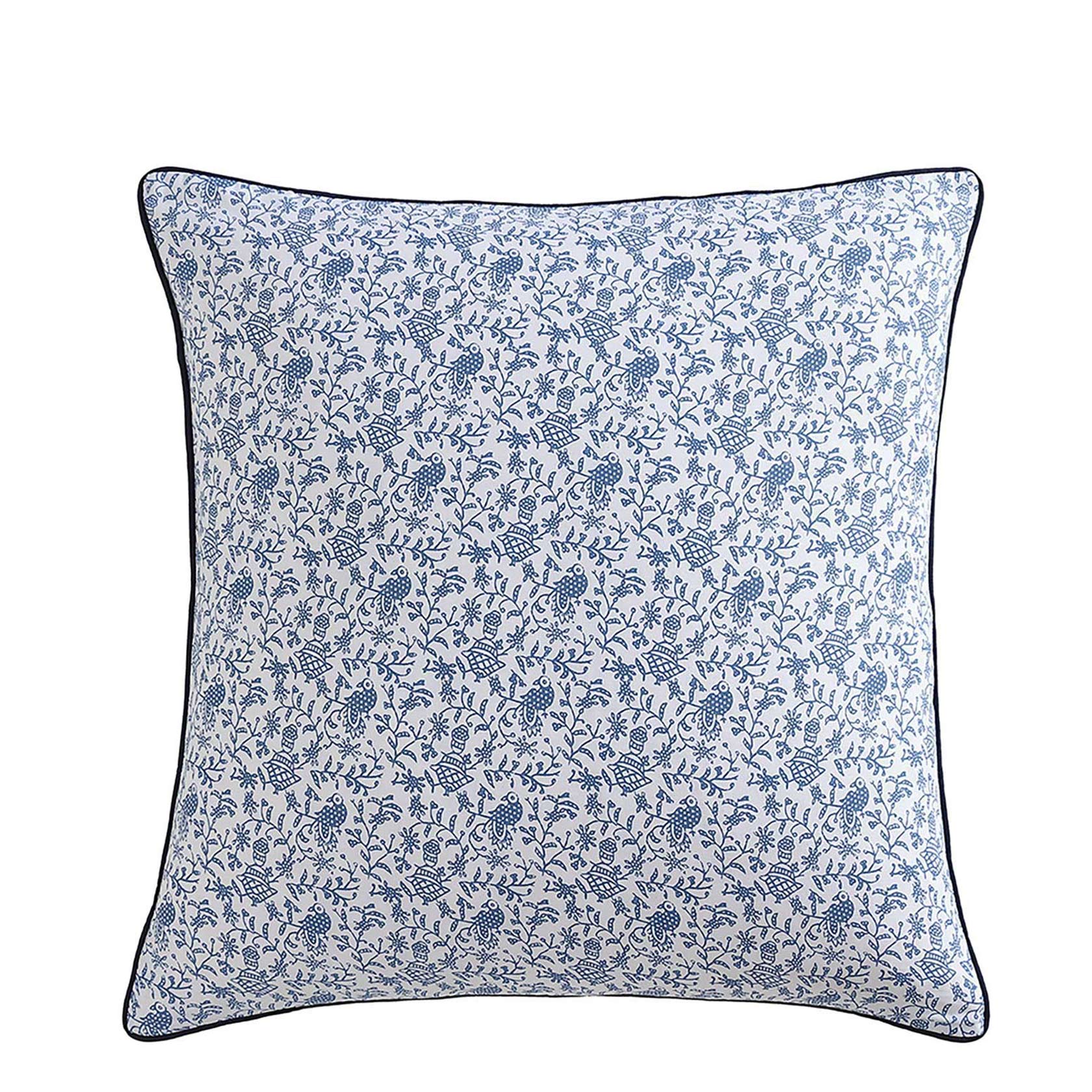 Premium 100% Kashmir Mid Blue European Pillowcase Set - Soft Luxury Bedding for Home & Hotel - Perfect for Master Bedroom, Guest Room & Airbnb Decor