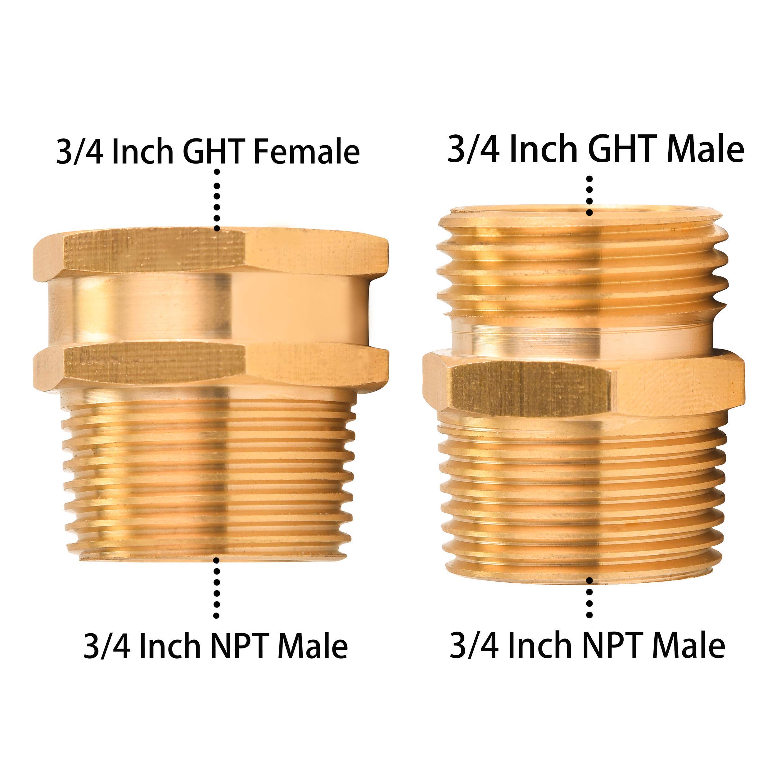 M MINGLE 3/4 Inch Garden Hose Female End Cap & Adapter Set with 20 Extra Washers - Perfect for Outdoor Watering, Sprinkler Systems & DIY Plumbing Projects