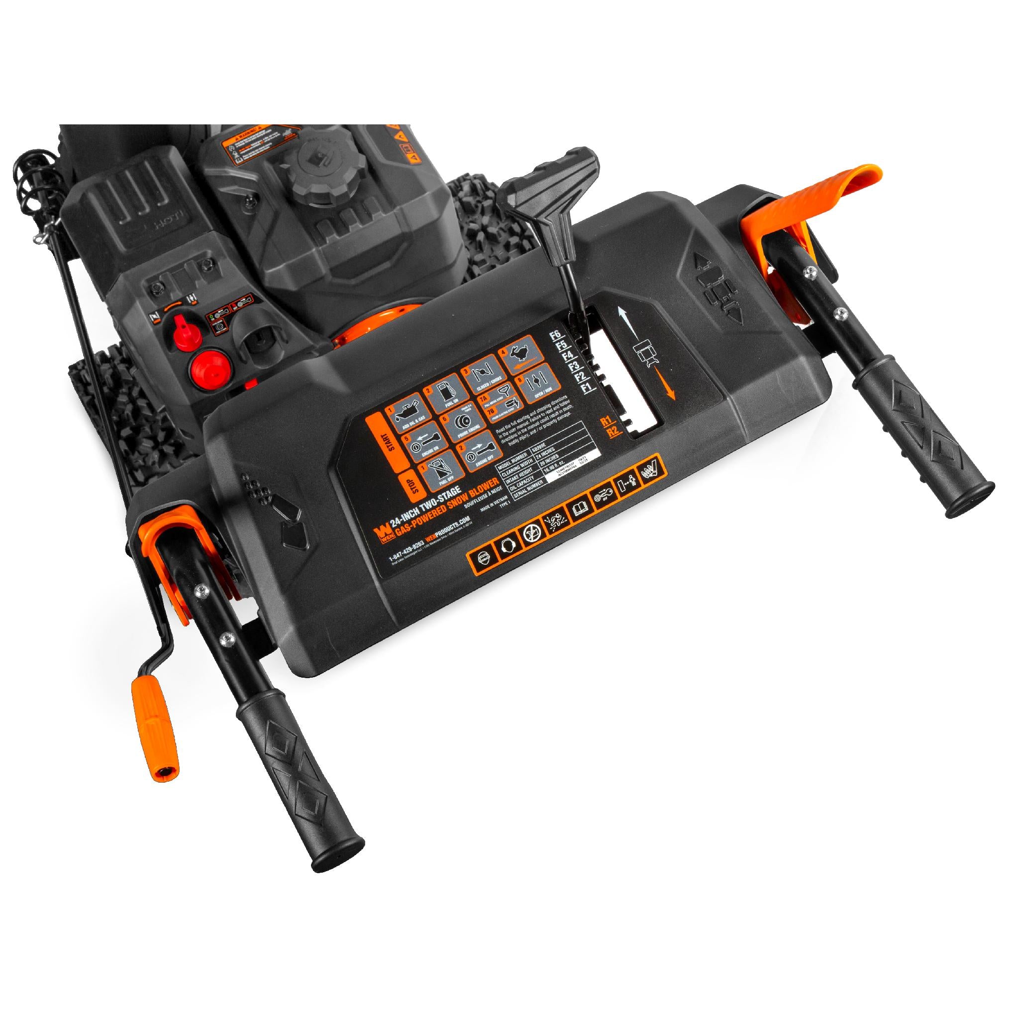 WEN SB209E 24-Inch 209cc Two-Stage Self-Propelled Gas Snow Blower with Electric Start - Perfect for Heavy Snow Removal in Driveways & Walkways