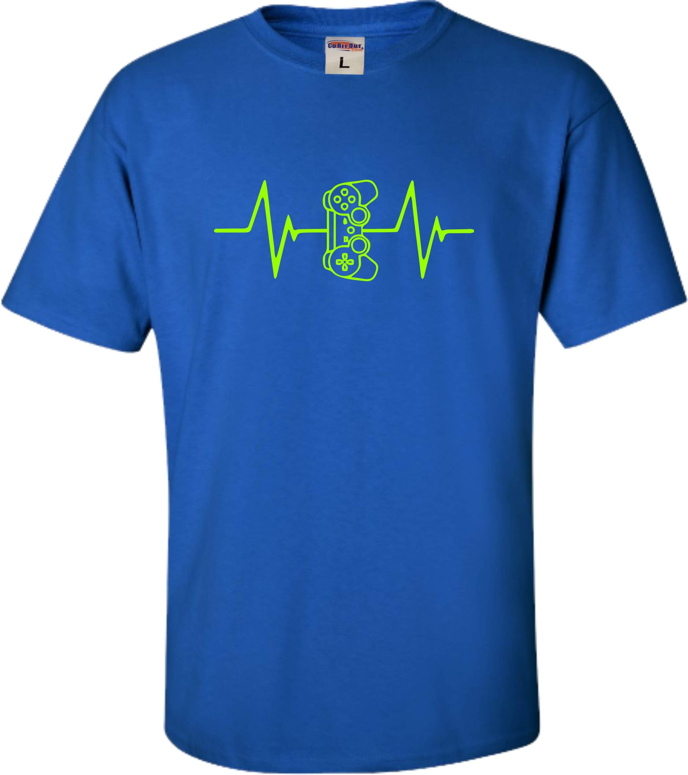 Youth Gamer Heartbeat EKG Graphic Funny T-Shirt for Men & Women - Cool Gaming Tee for Esports, Casual Wear & Gamer Gifts