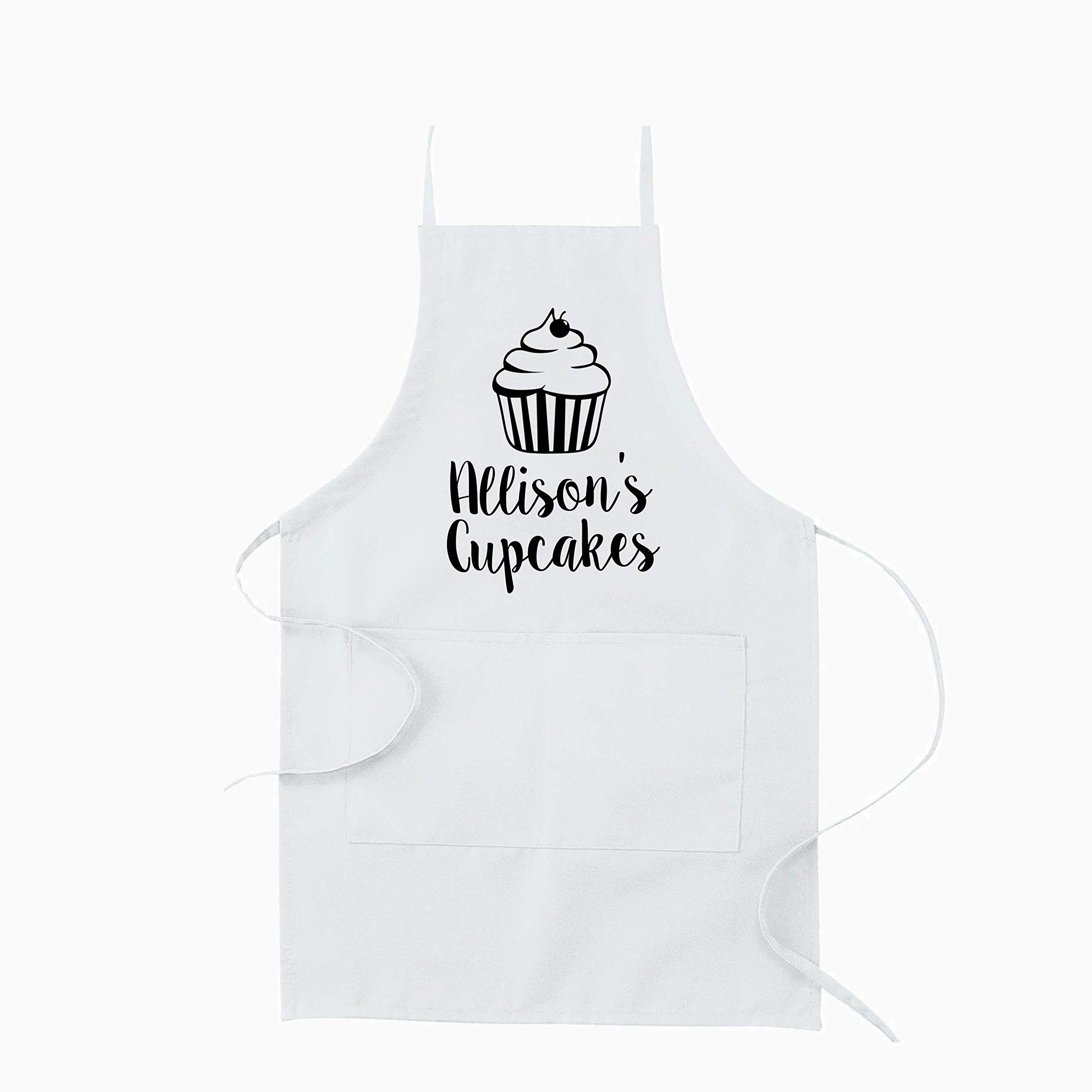 Custom Baking Apron with Pockets - Personalized Cupcake Chef Apron for Women - Perfect Cooking Gift for Bakers, Bridal Showers & Mother's Day - Ideal for Home Baking, Cake Decorating & Kitchen Activities