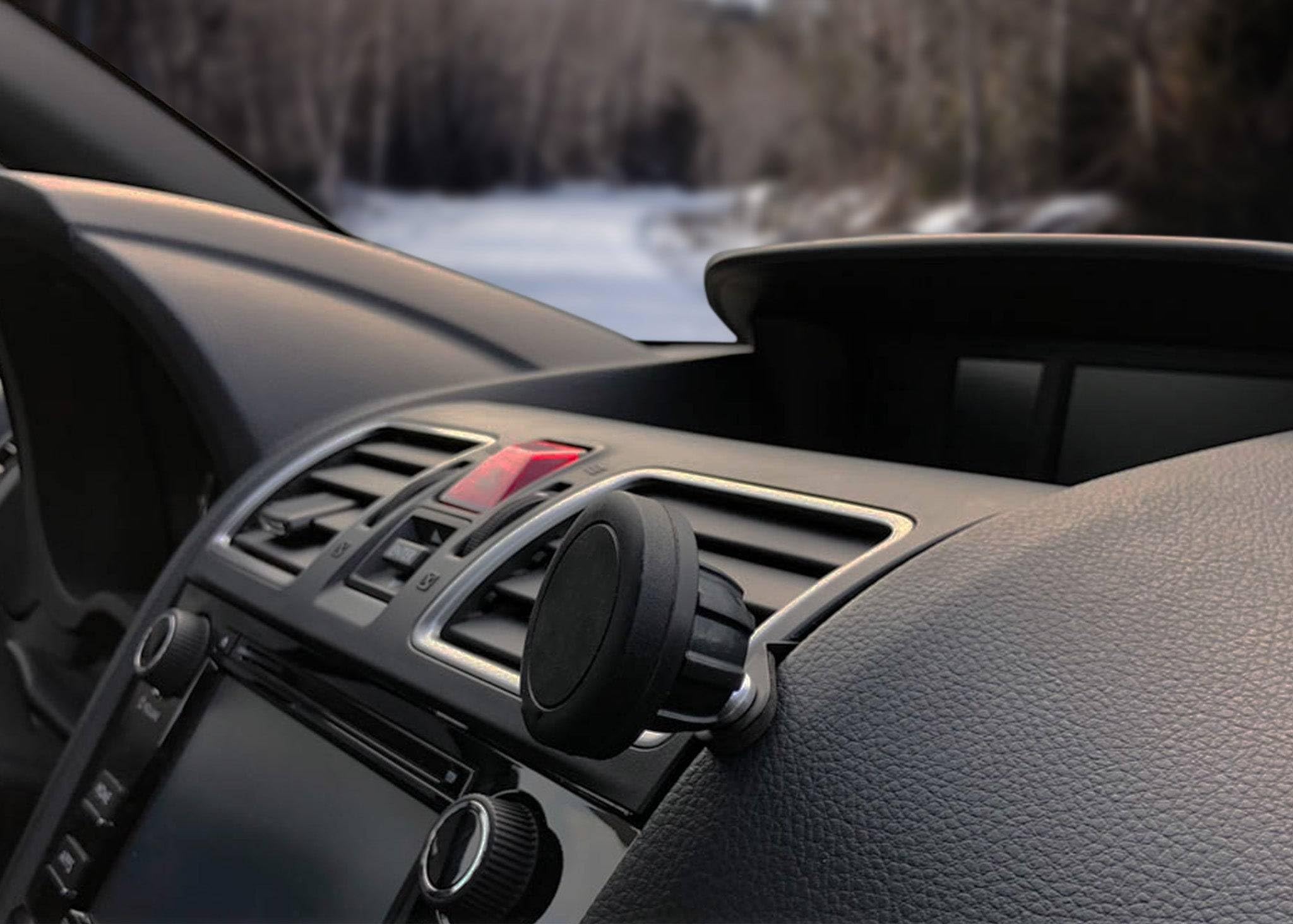 Course Motorsports Universal Car Phone Mount Holder - Compatible with Subaru WRX (2015-2021), Forester (2014-2018), Impreza (2012-2016), Crosstrek (2013-2017) - Auto-Closing Cradle & Charging Dock (Black) - Perfect for Hands-Free Navigation & Safe Driving