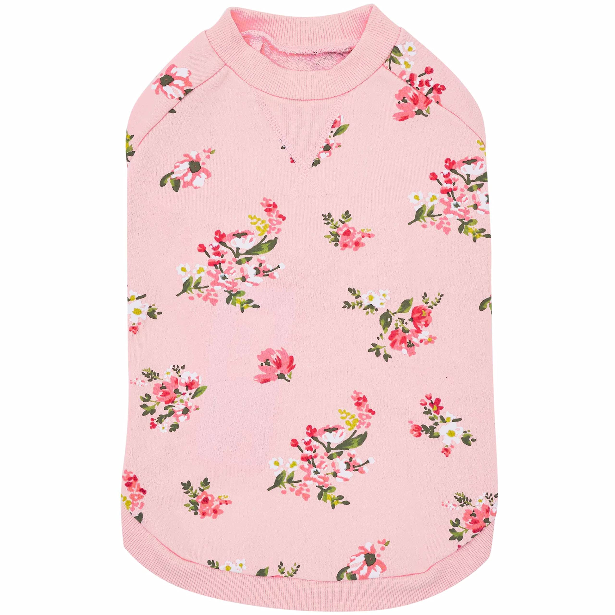 Blueberry Pet 2023 New Spring Scented Rose Floral Crewneck Dog Sweater - Soft Baby Pink Pullover, 22