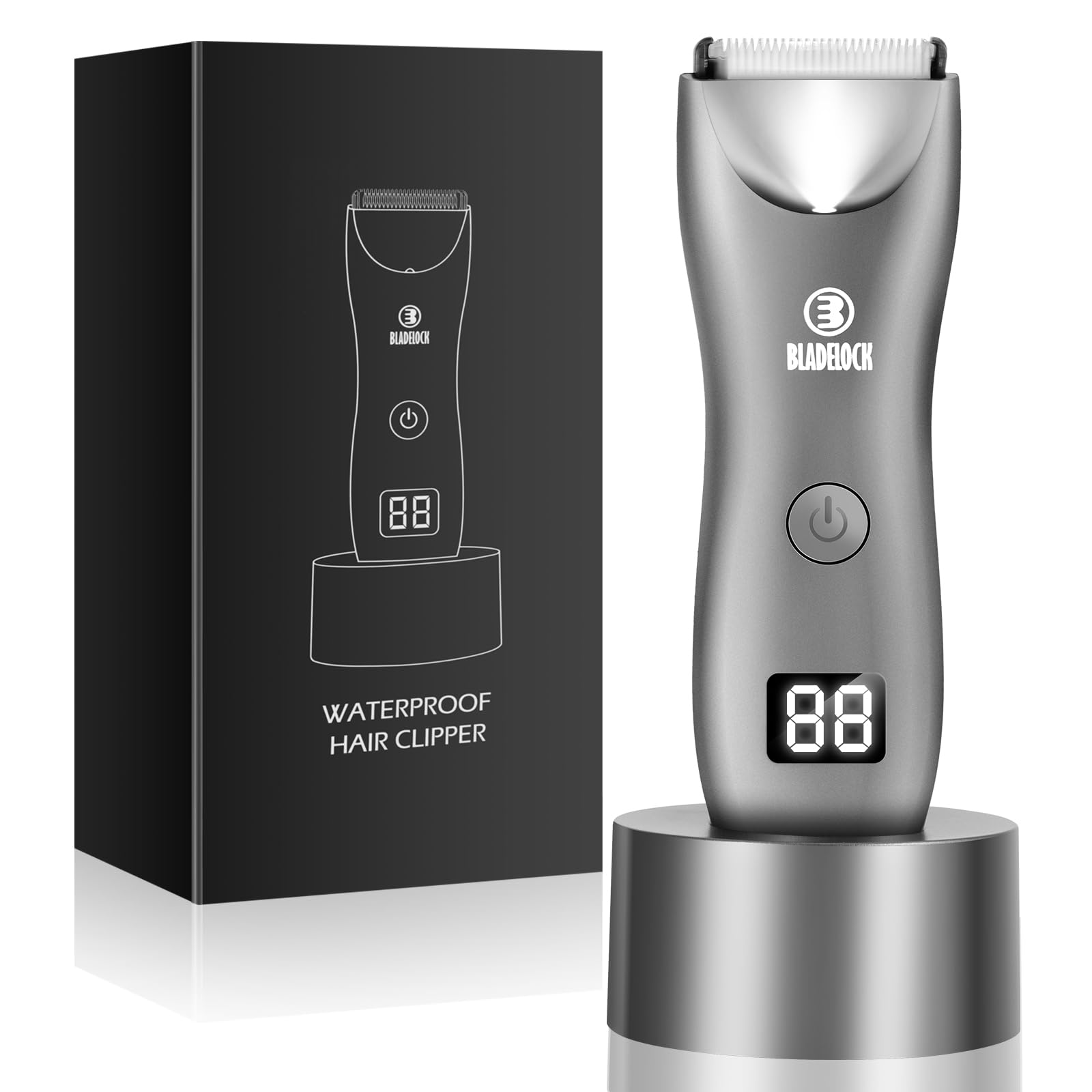 ENSSU Electric Ball Trimmer for Men - Waterproof Manscaping Shaver, Precision Groin & Body Hair Trimmer for Pubic, Beard, Back & Chest - Men's Grooming Kit for Hygiene & Comfort - Perfect for Travel, Gym & Daily Personal Care