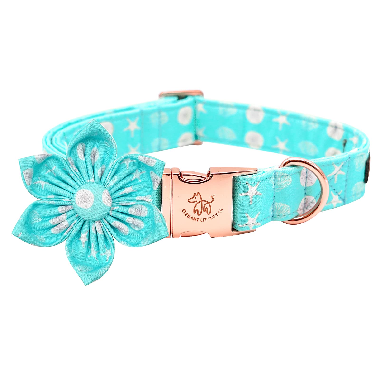 Elegant Floral Dog Collar for Small, Medium & Large Dogs - Adjustable Pet Collar with Flower Design for Summer, Outdoor Walks & Special Occasions