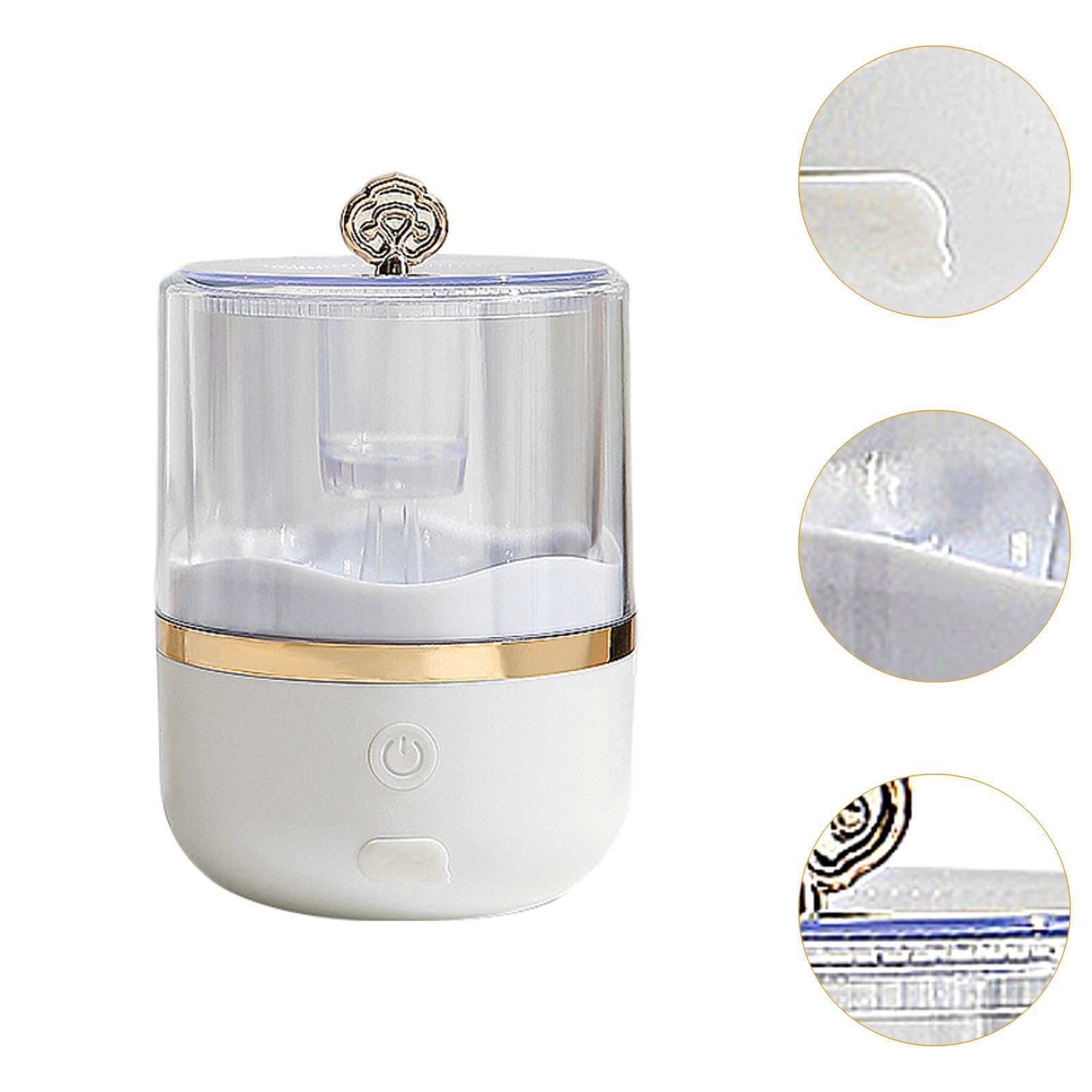 Electric Facial Foam Maker Machine - Rechargeable & Adjustable Foam Cleanser Cup for Face Wash | Travel-Friendly Skincare Tool for Daily Use at Home & On The Go (White)
