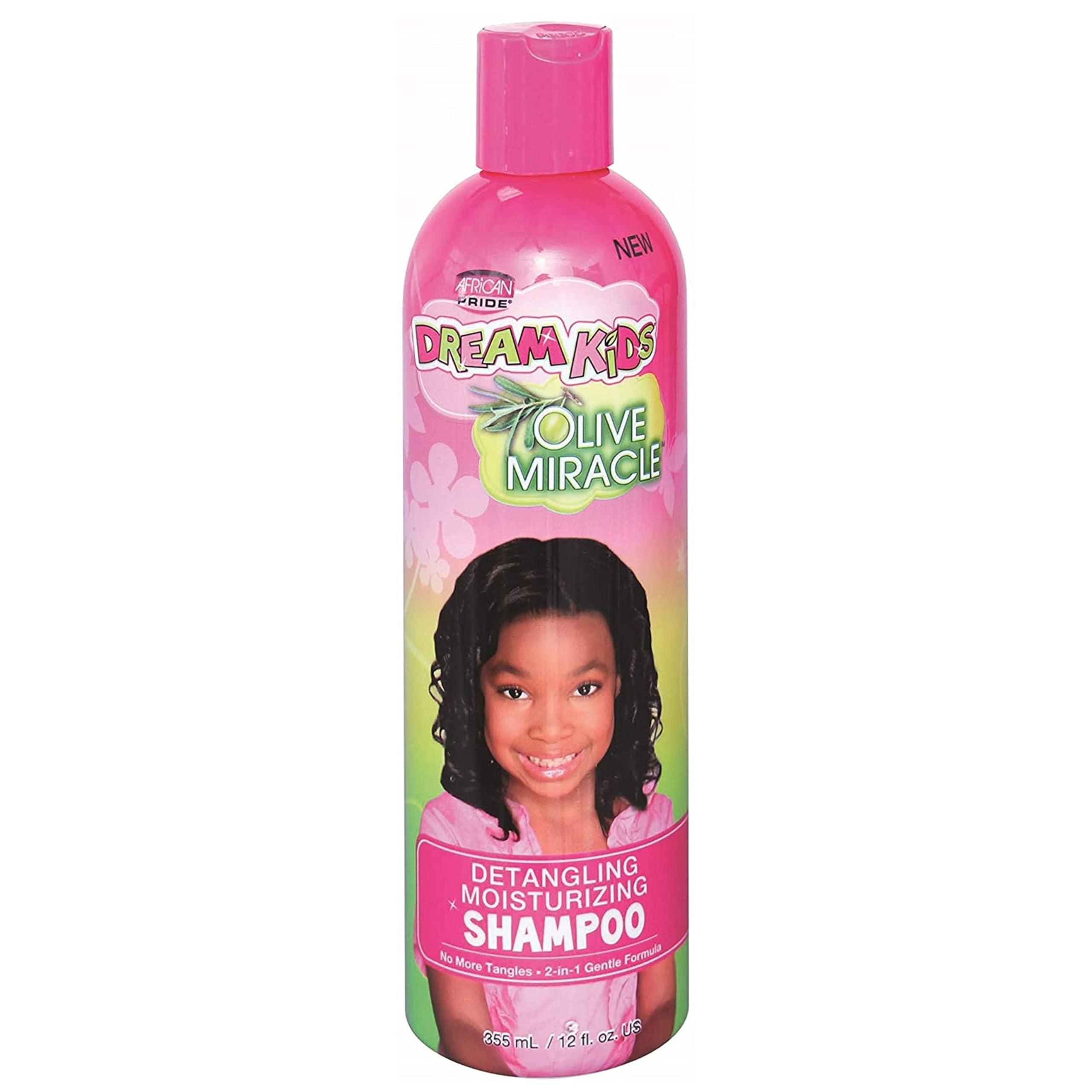 African Pride Dream Kids Detangling Shampoo - 12oz (Pack of 3) | Gentle Formula for Curly & Coily Hair | Perfect for Daily Wash & Detangling Routine