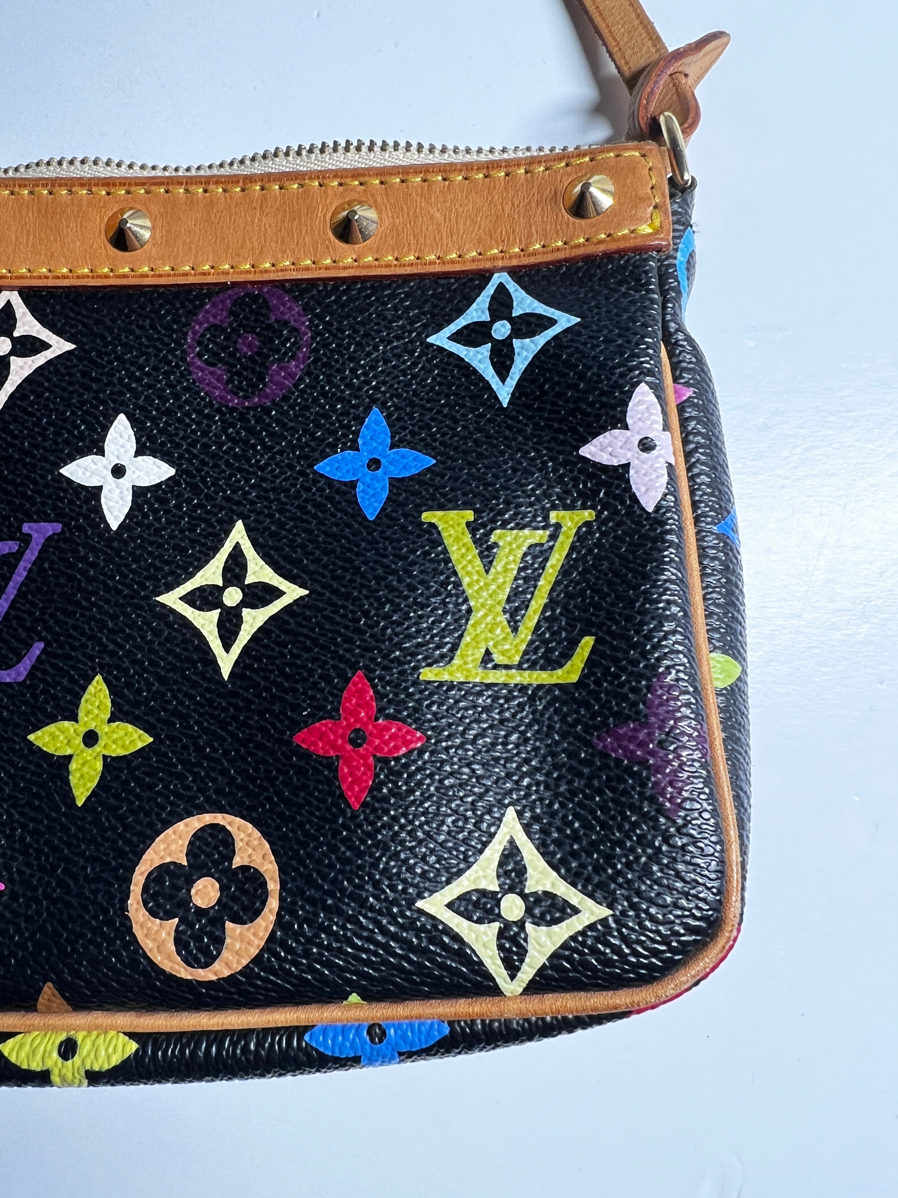 Authentic Louis Vuitton Multicolor Monogram Pochette Handbag - Stylish Crossbody Bag for Women, Perfect for Parties, Travel & Everyday Use