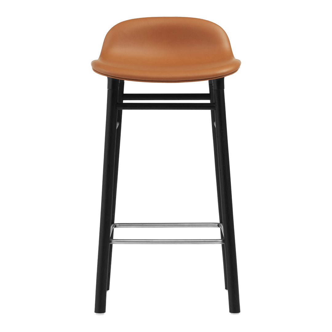 Modern Upholstered Counter Stool with Wooden Legs - Comfortable Bar Stool for Kitchen Island, Breakfast Nook & Home Decor