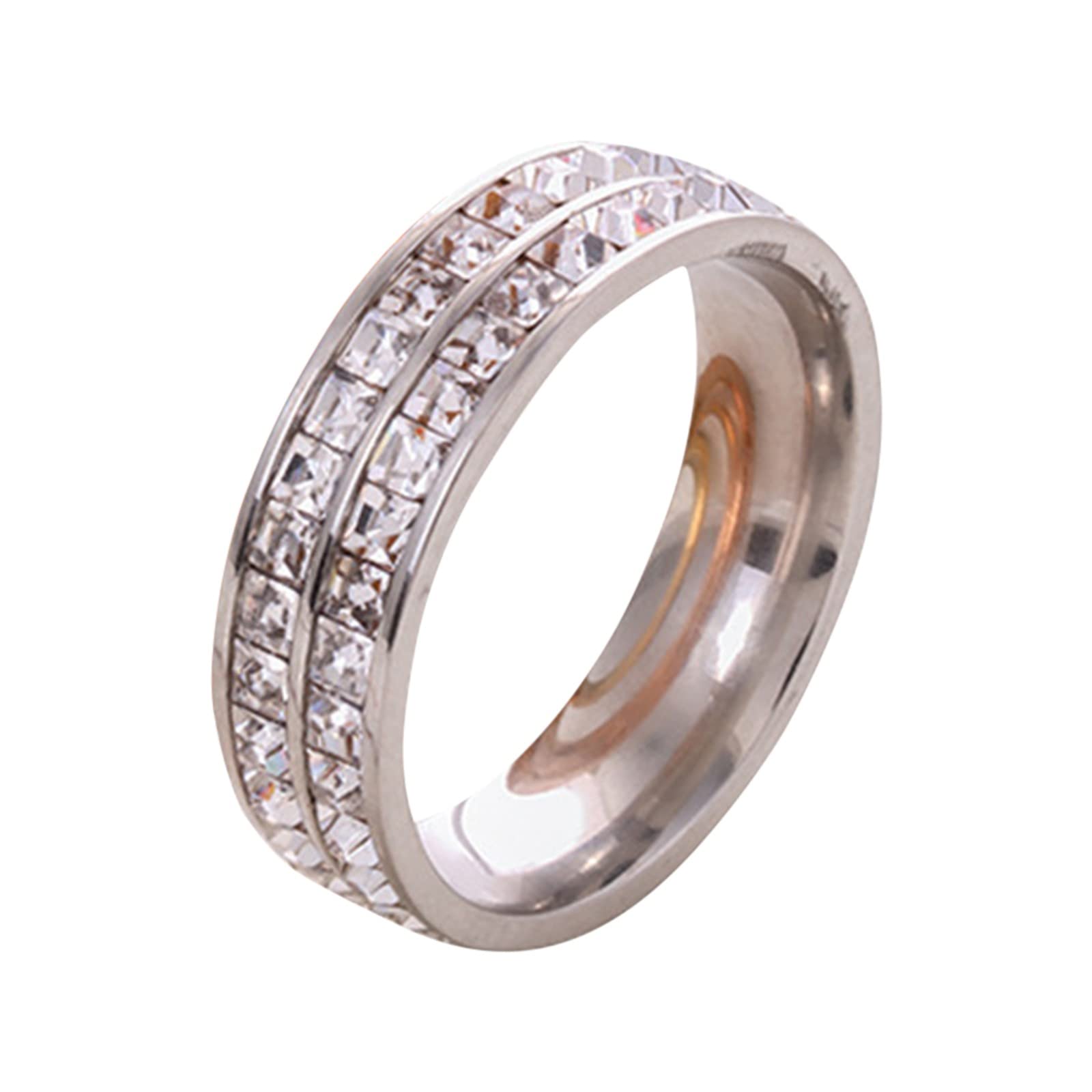 Sparkling Stackable Cubic Zirconia Rings for Women - Sterling Silver Stacking Rings Set - Perfect for Engagement, Wedding, Anniversary & Everyday Elegance