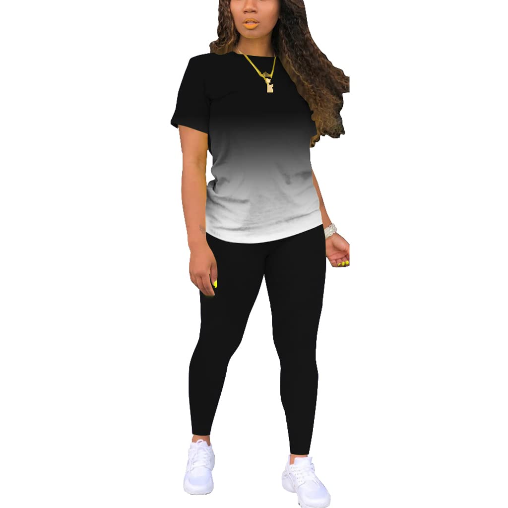 Mrskoala Women's 2-Piece Outfits Summer Matching Jogger Sets - Casual Loungewear Tracksuit for Yoga, Running & Streetwear Fashion