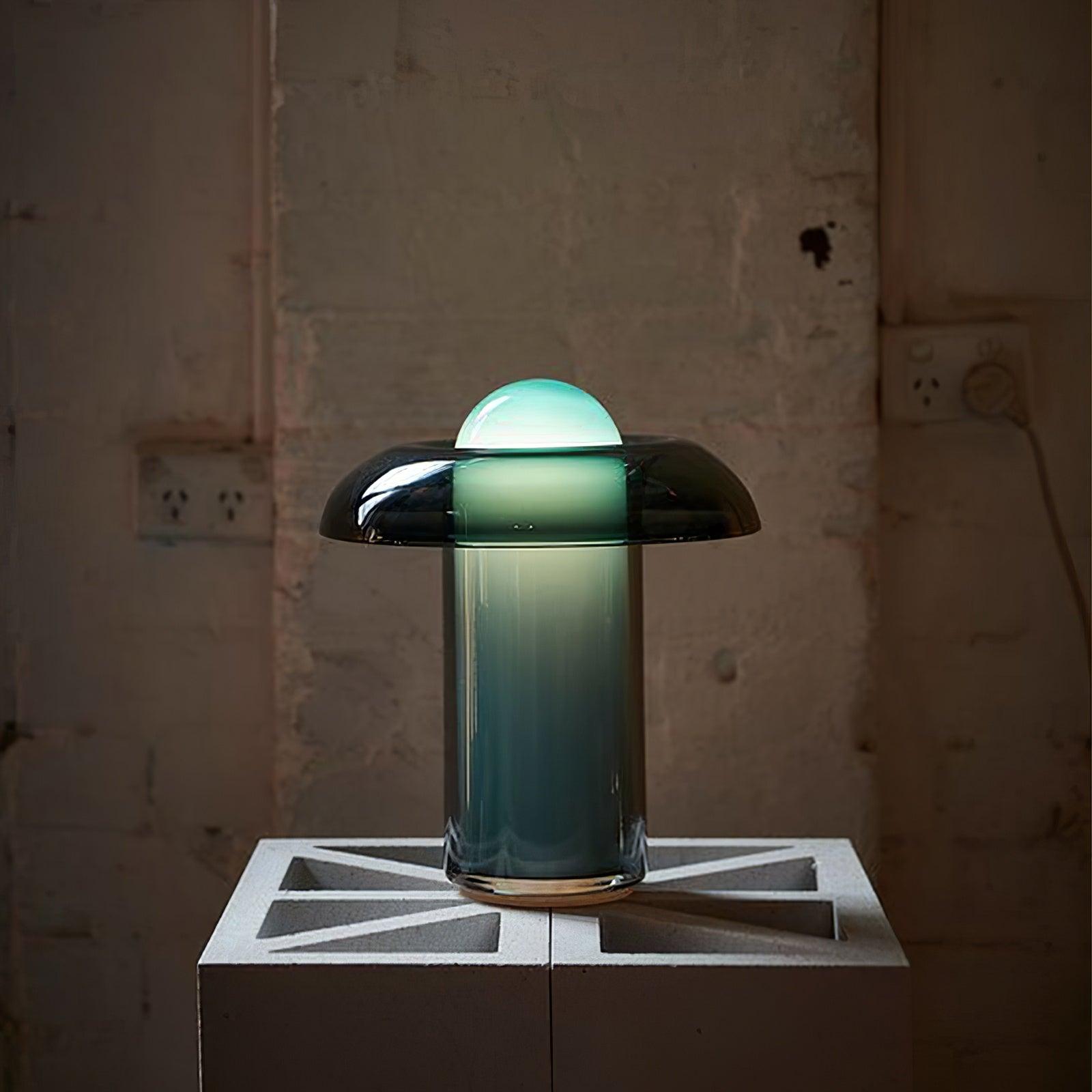 Modern Glass Mushroom Table Lamp - Elegant Bedside & Living Room Decor for Cozy Ambiance